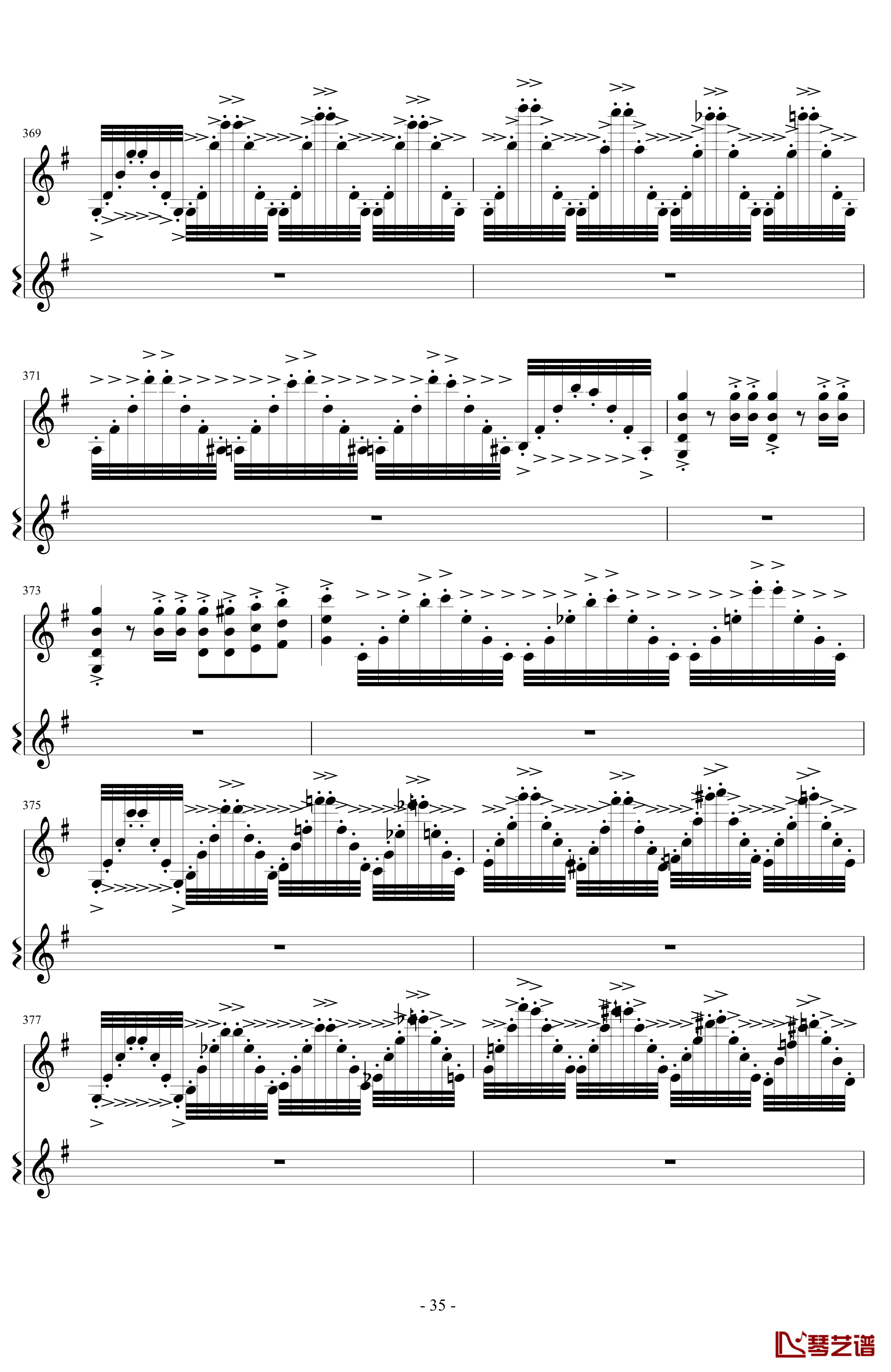 意大利国歌变奏曲钢琴谱-DXF35