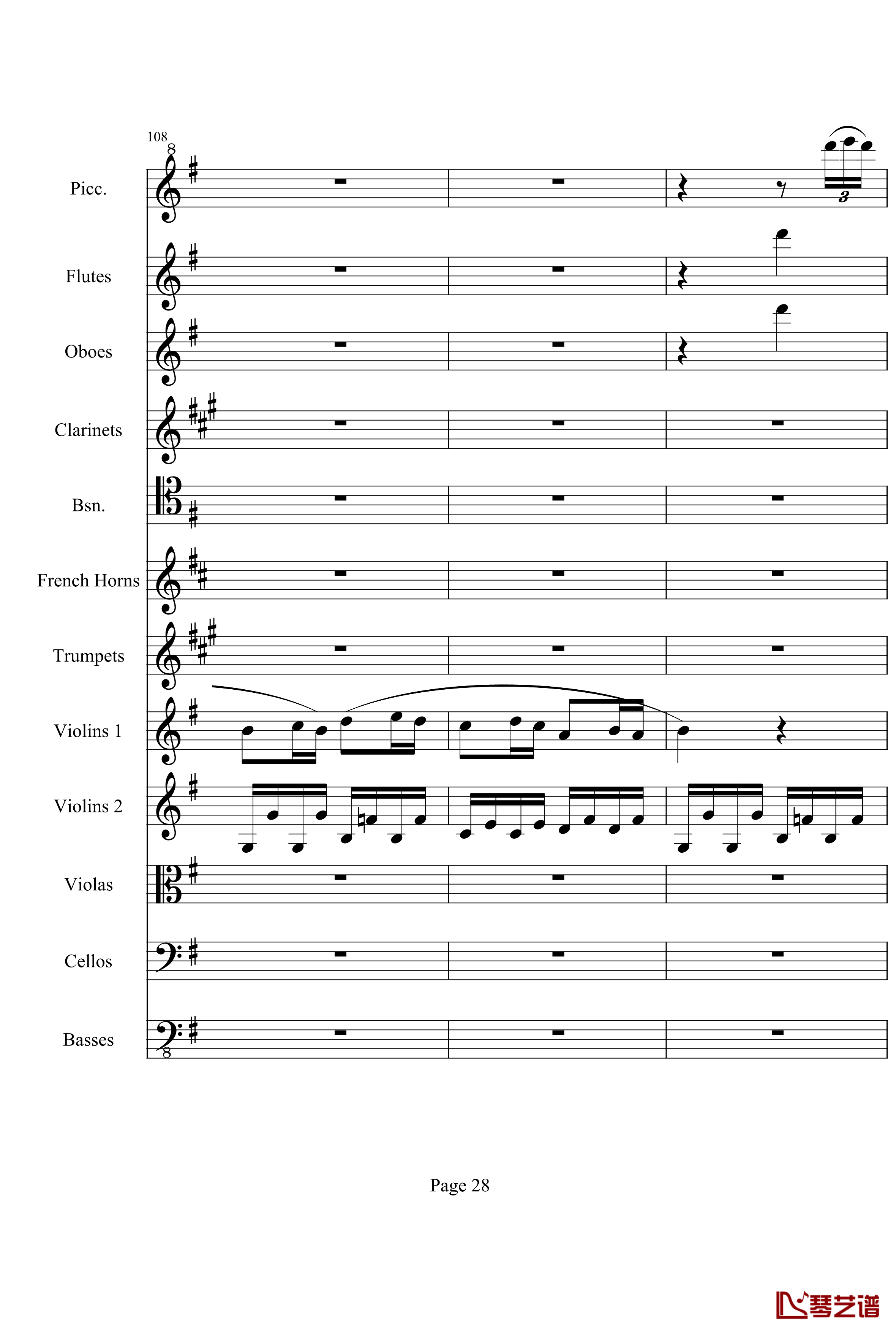 奏鸣曲之交响钢琴谱-第25首-Ⅲ-贝多芬-beethoven28