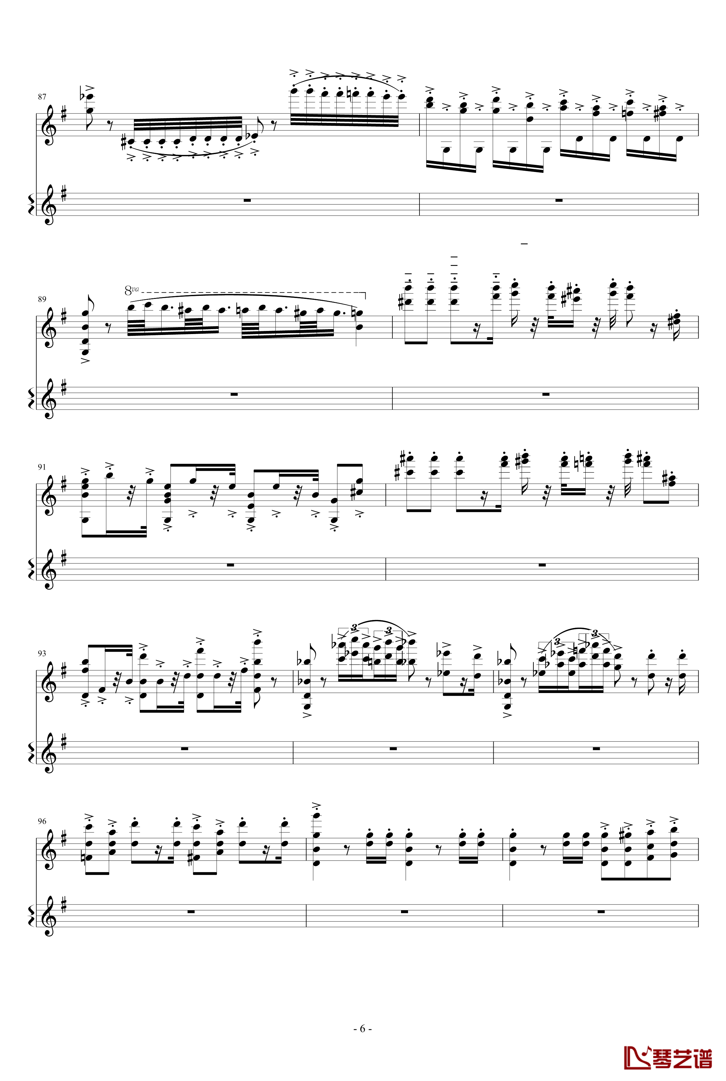 意大利国歌变奏曲钢琴谱-只修改了一个音-DXF6