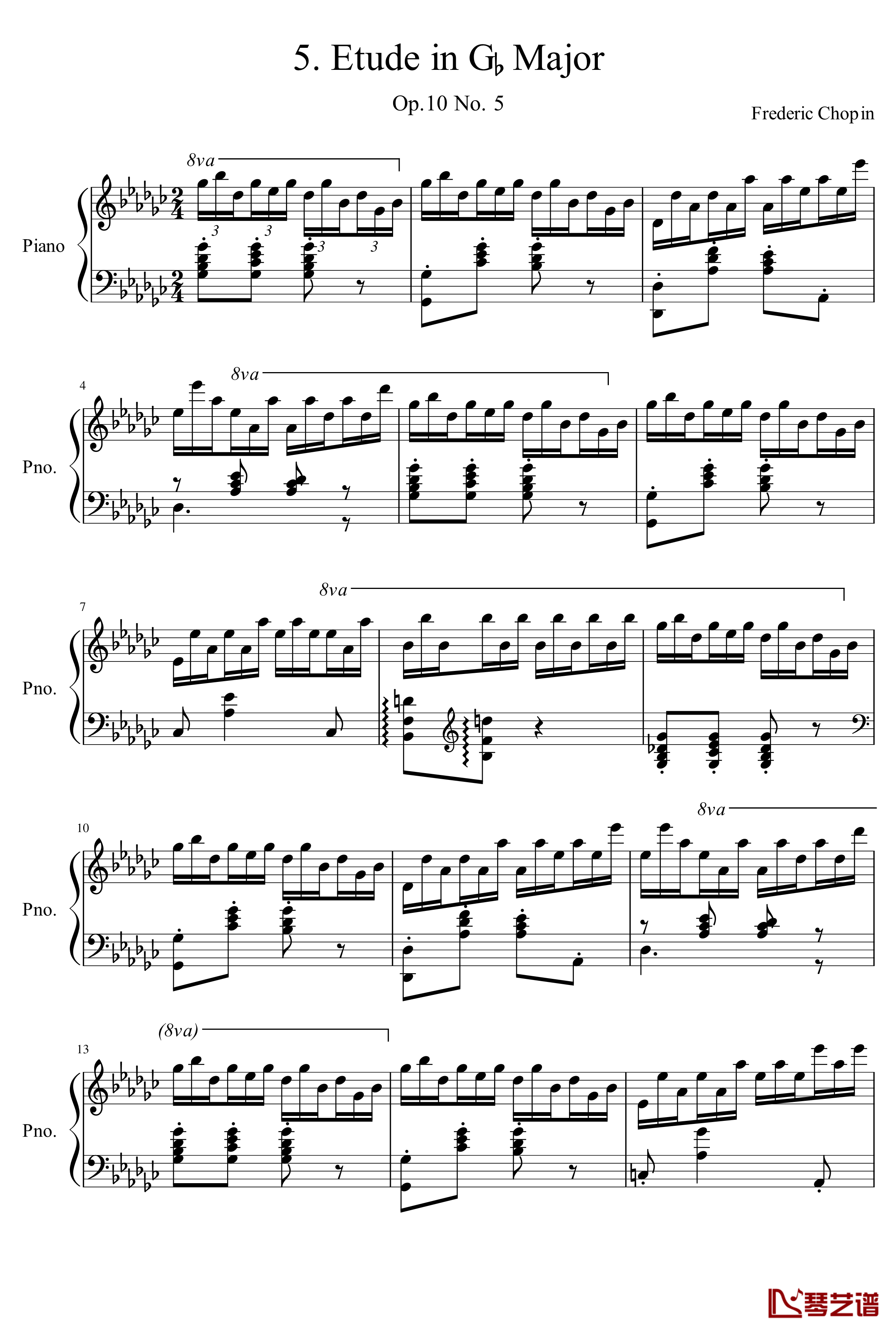 Chopin_Etude_5_Speed_Version钢琴谱-肖邦-chopin1
