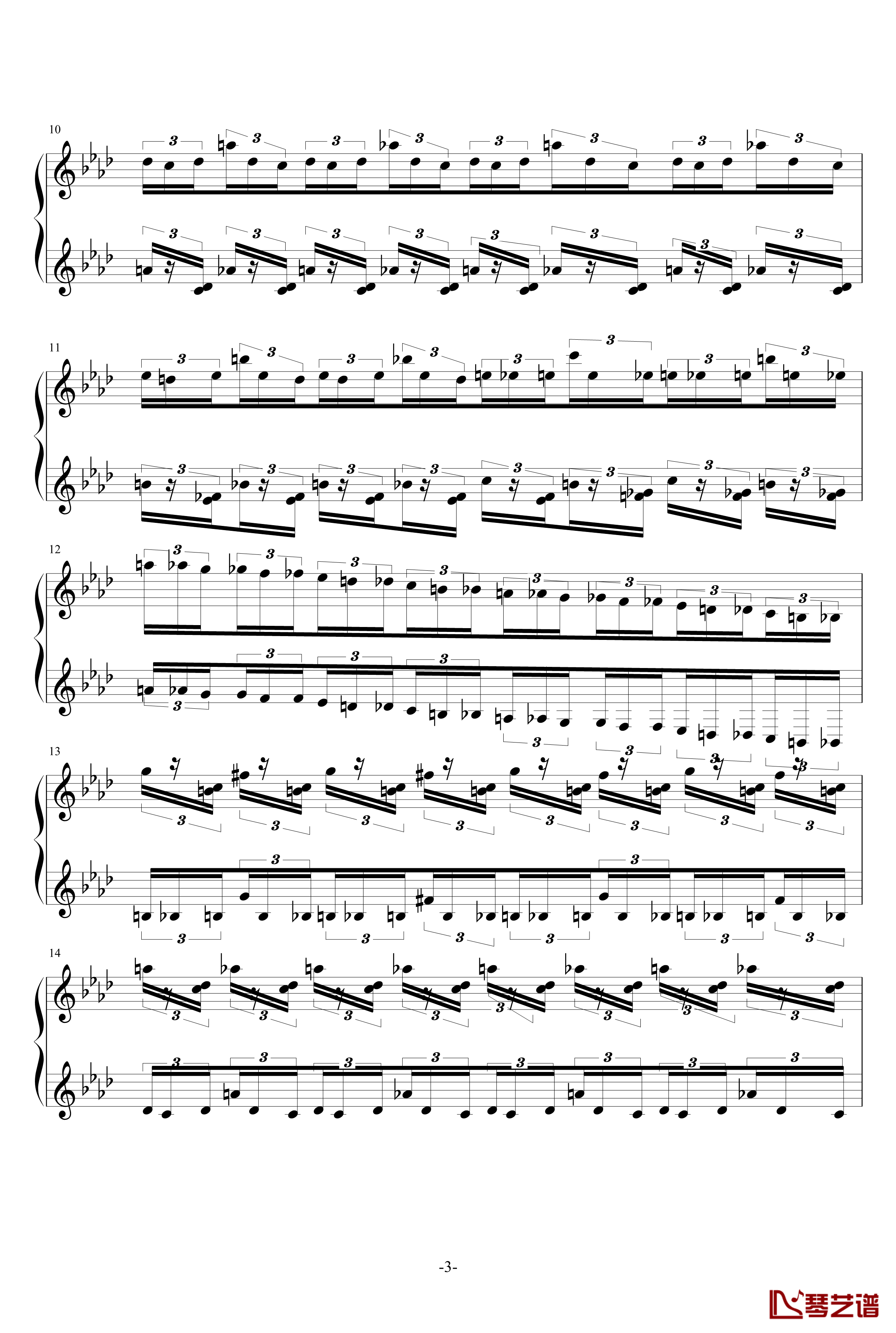 半音阶神经病练习曲钢琴谱-FangDong3