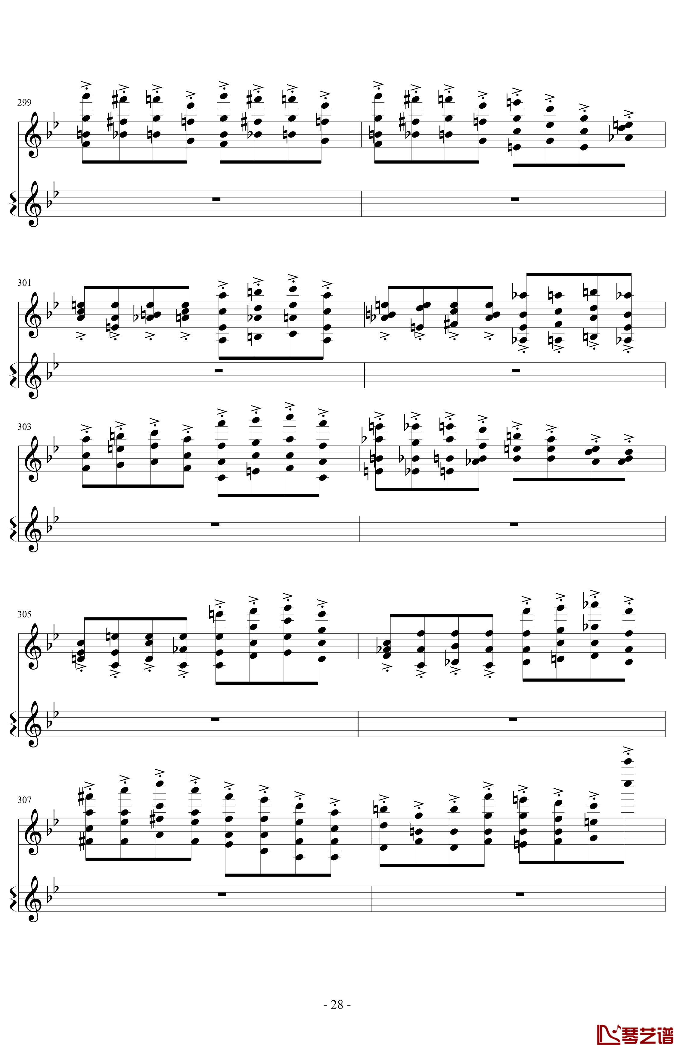 意大利国歌变奏曲钢琴谱-DXF28