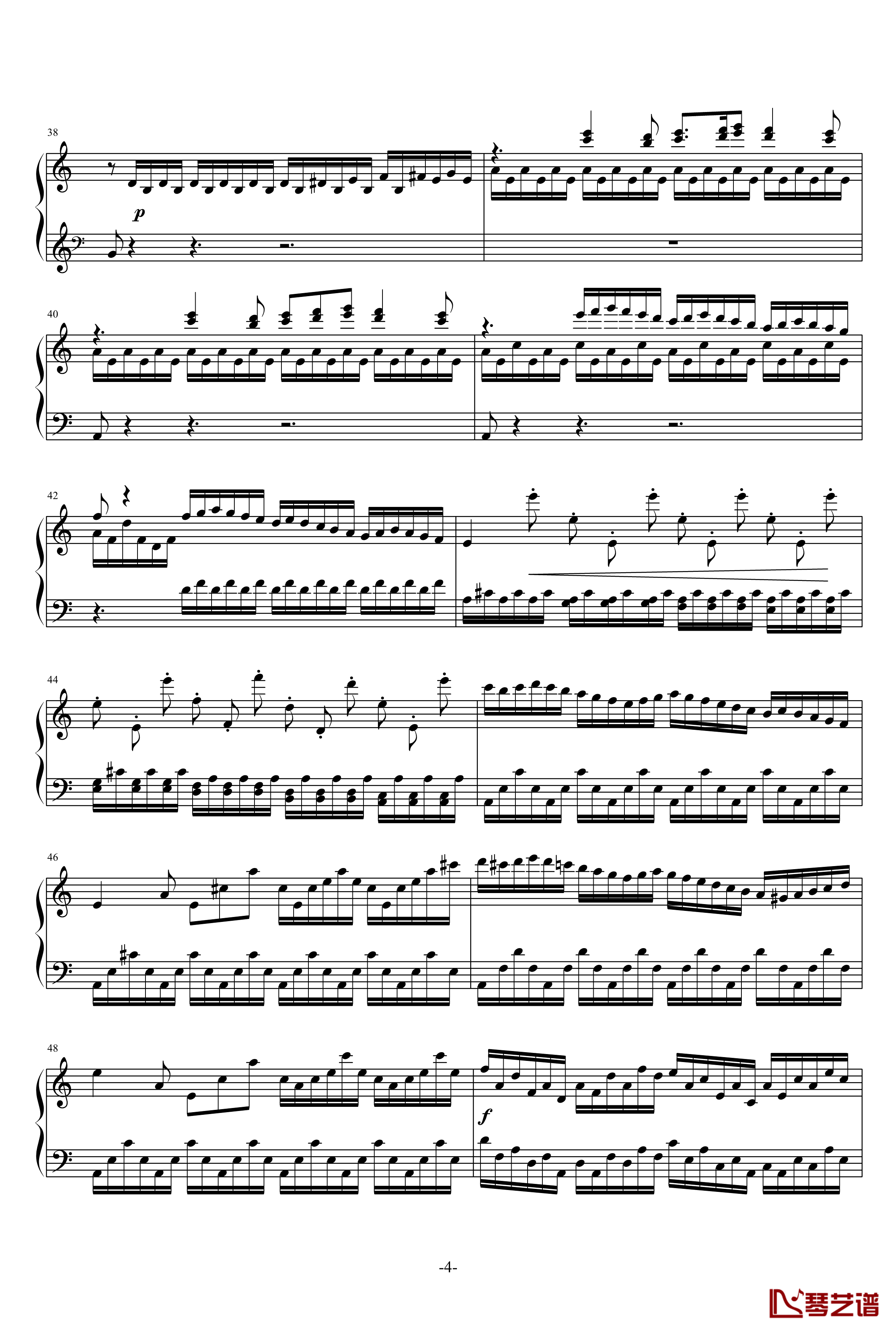 a小调第3号练习曲钢琴谱-乐之琴4