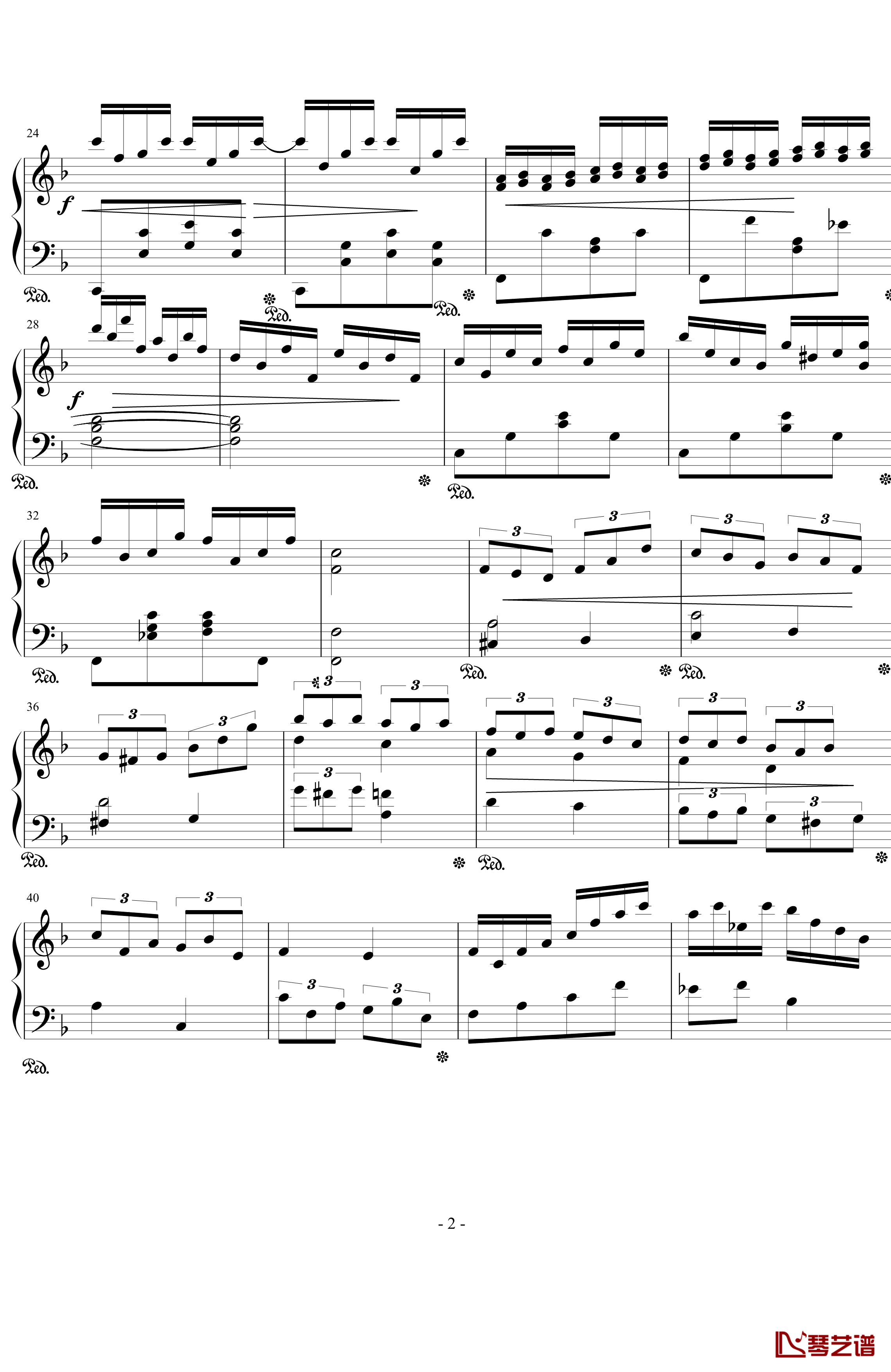F大调小夜曲钢琴谱-yangzhen0812
