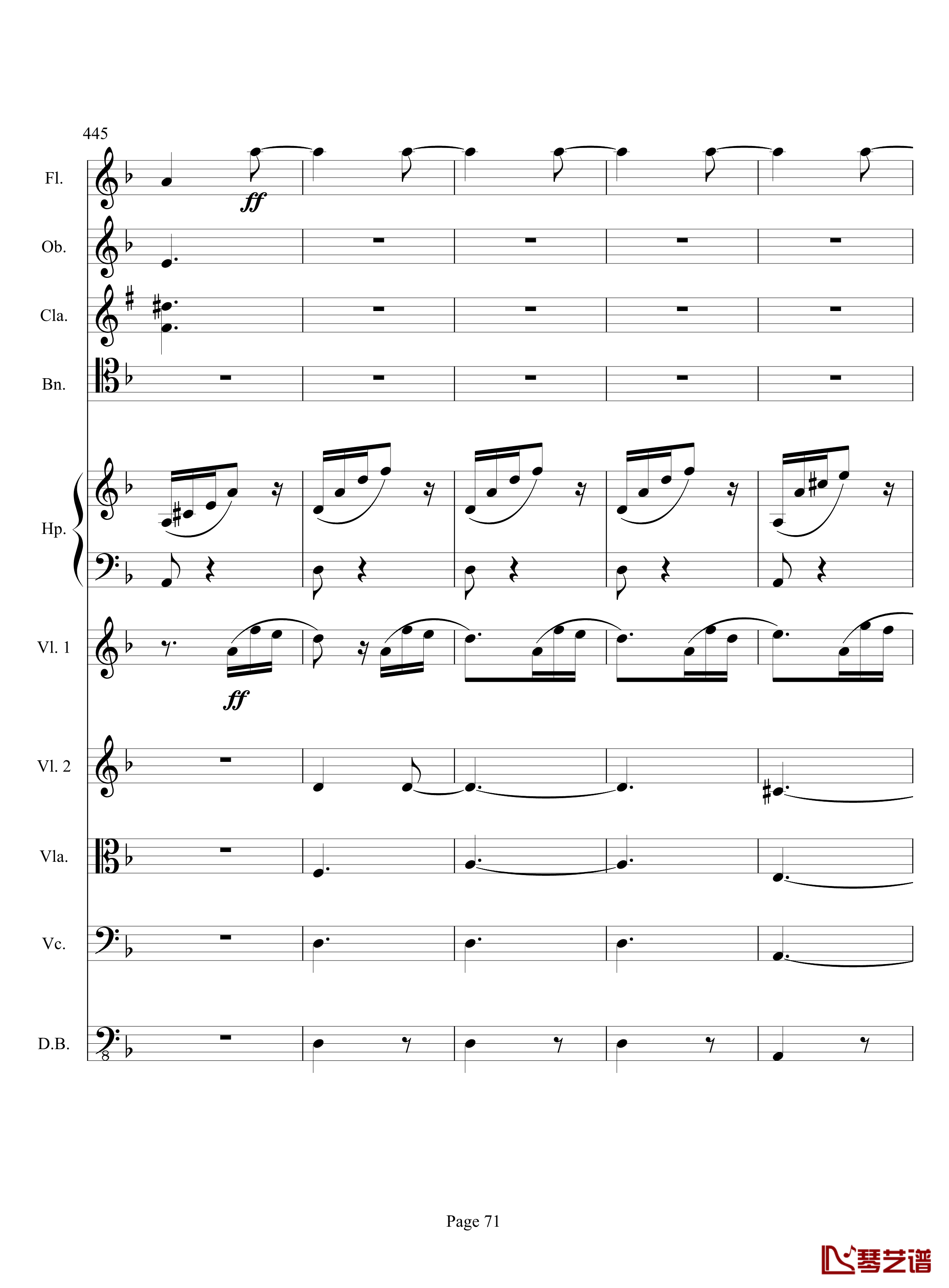 奏鸣曲之交响钢琴谱-第17首-Ⅲ-贝多芬-beethoven71