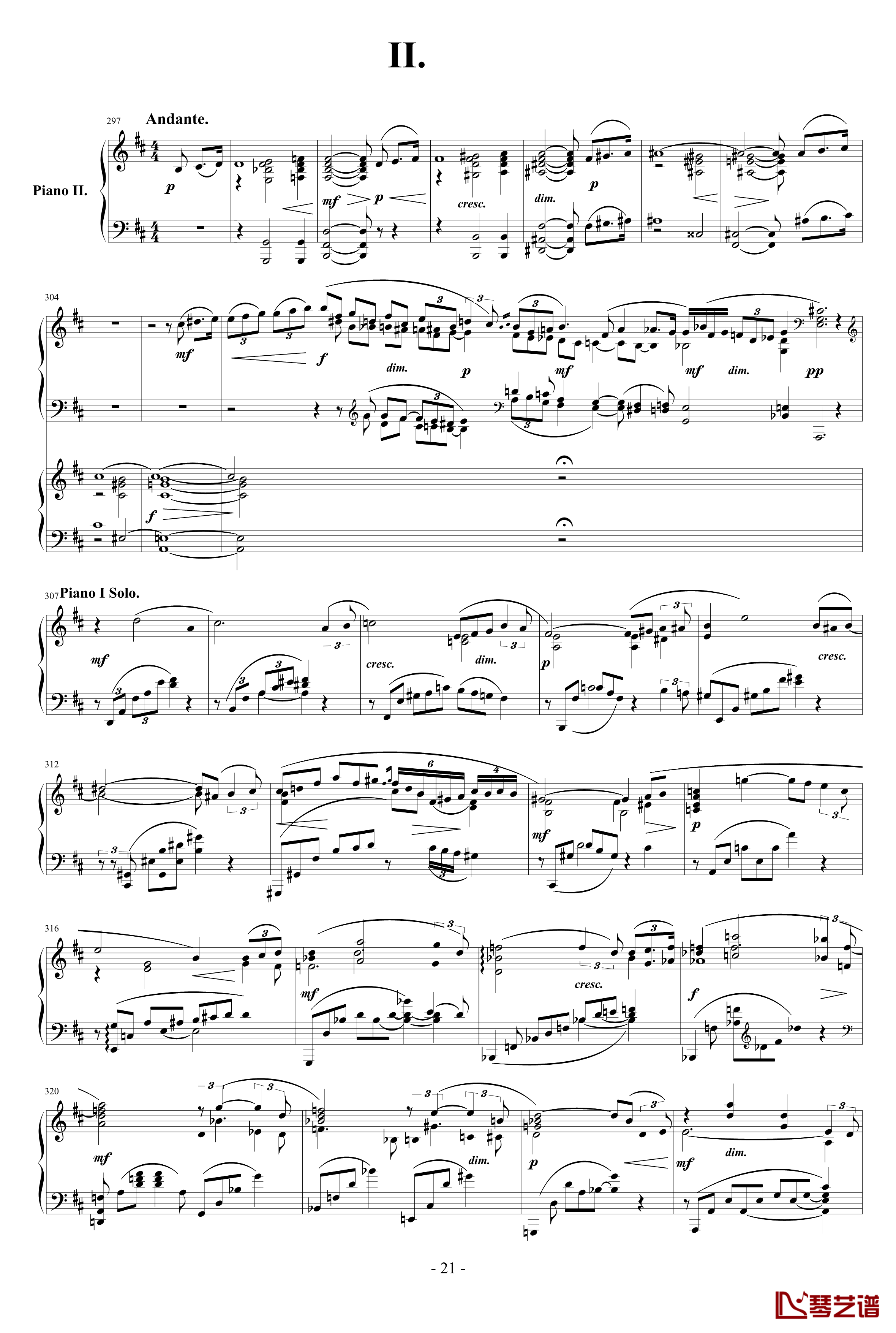 拉赫玛尼诺夫第一钢琴协奏曲 Op.1钢琴谱-拉赫马尼若夫21
