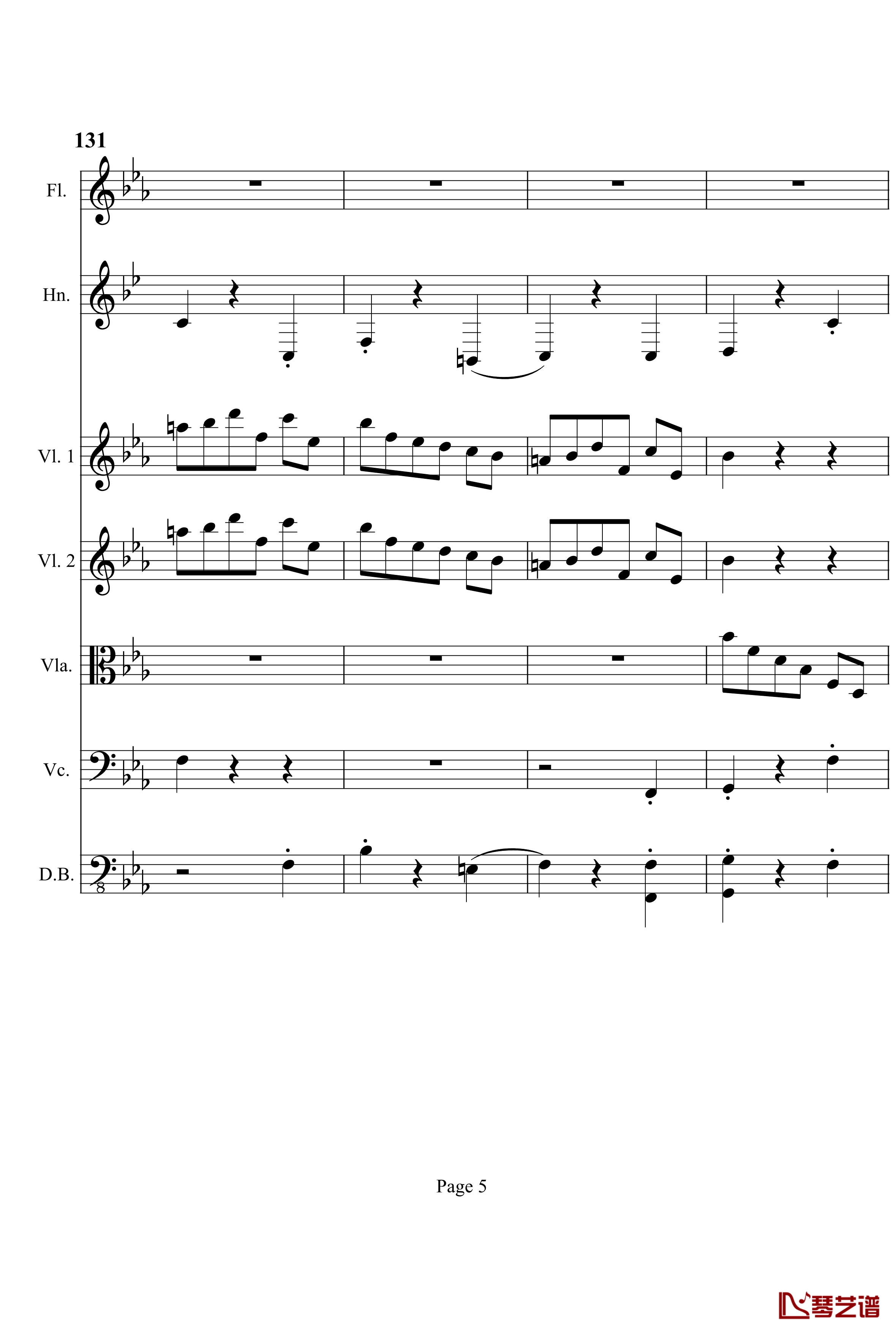 奏鸣曲之交响钢琴谱-第4首-Ⅲ-贝多芬-beethoven5