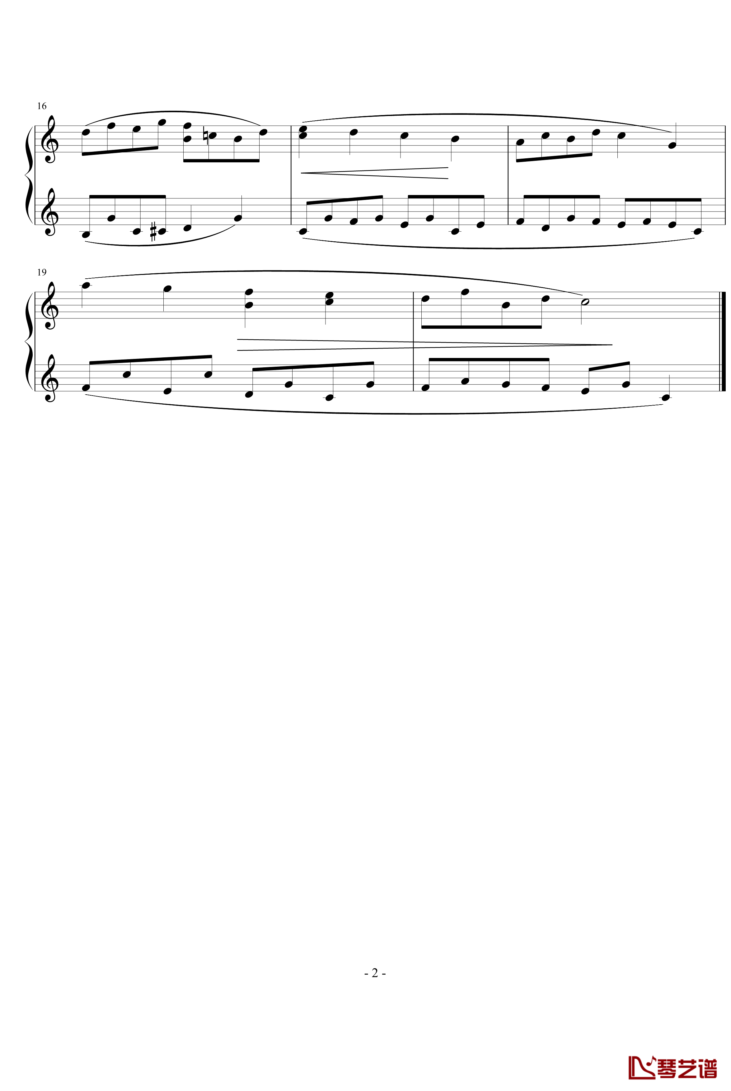 旋律钢琴谱-舒曼2