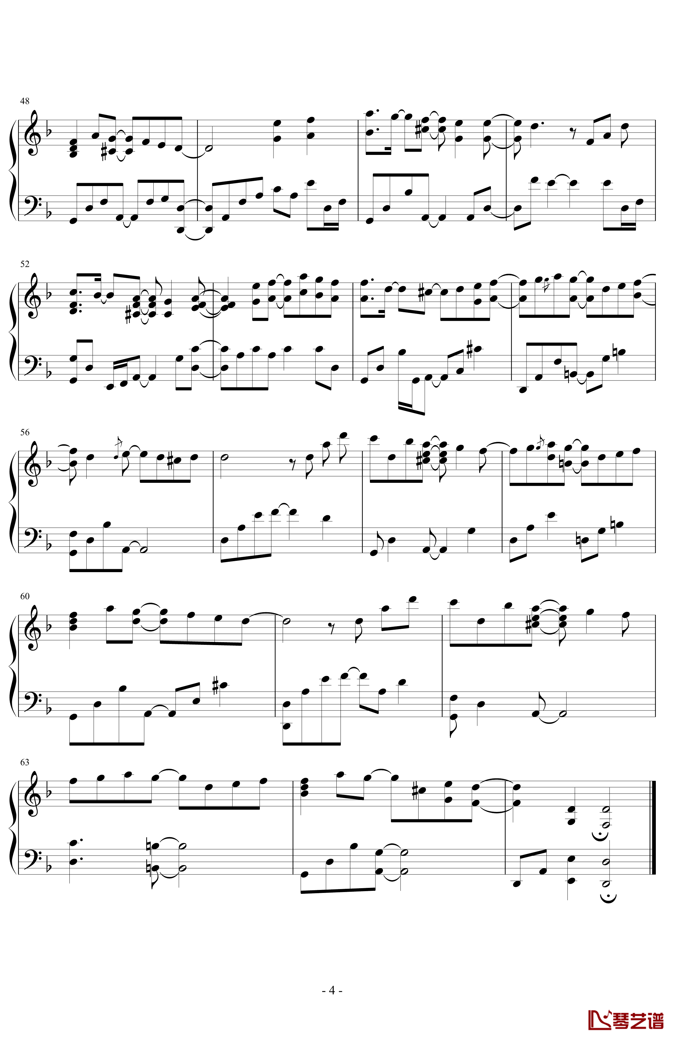 indigo钢琴谱-靛蓝-Yiruma4