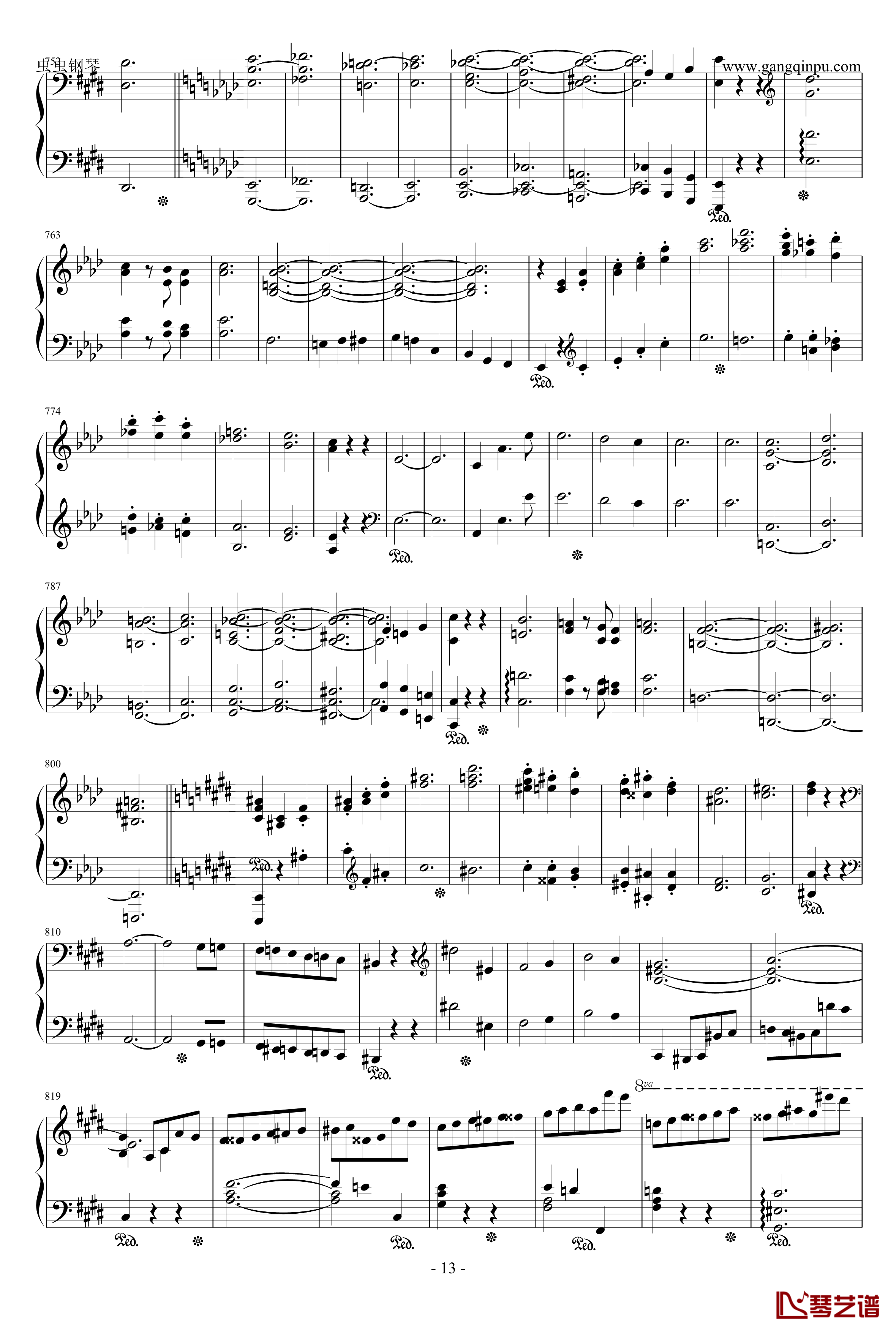 Scherzo in E Major钢琴谱-肖邦E大调谐谑曲 Op.54-chopin13