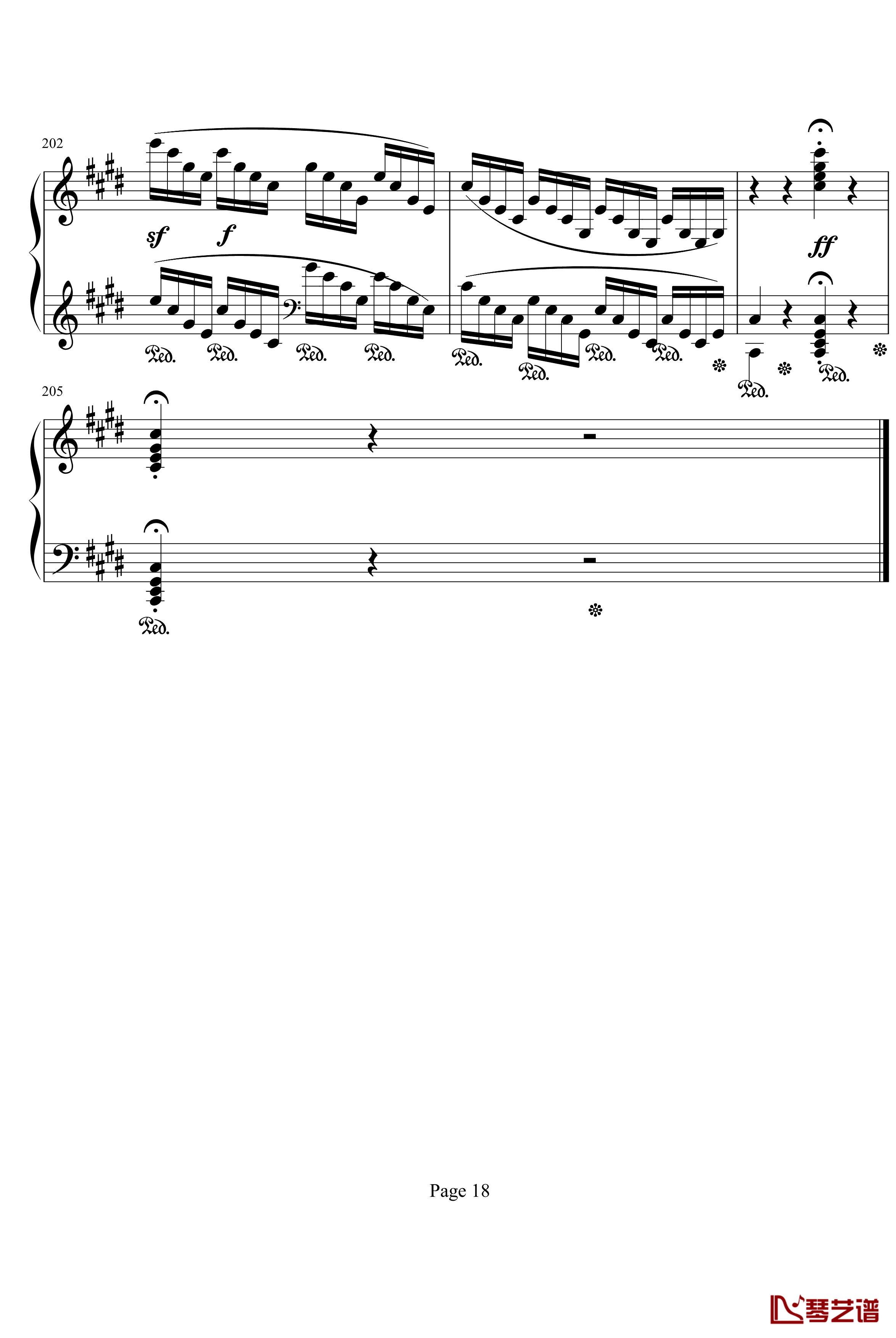 月光奏明曲钢琴谱-作品27之2-贝多芬-beethoven18