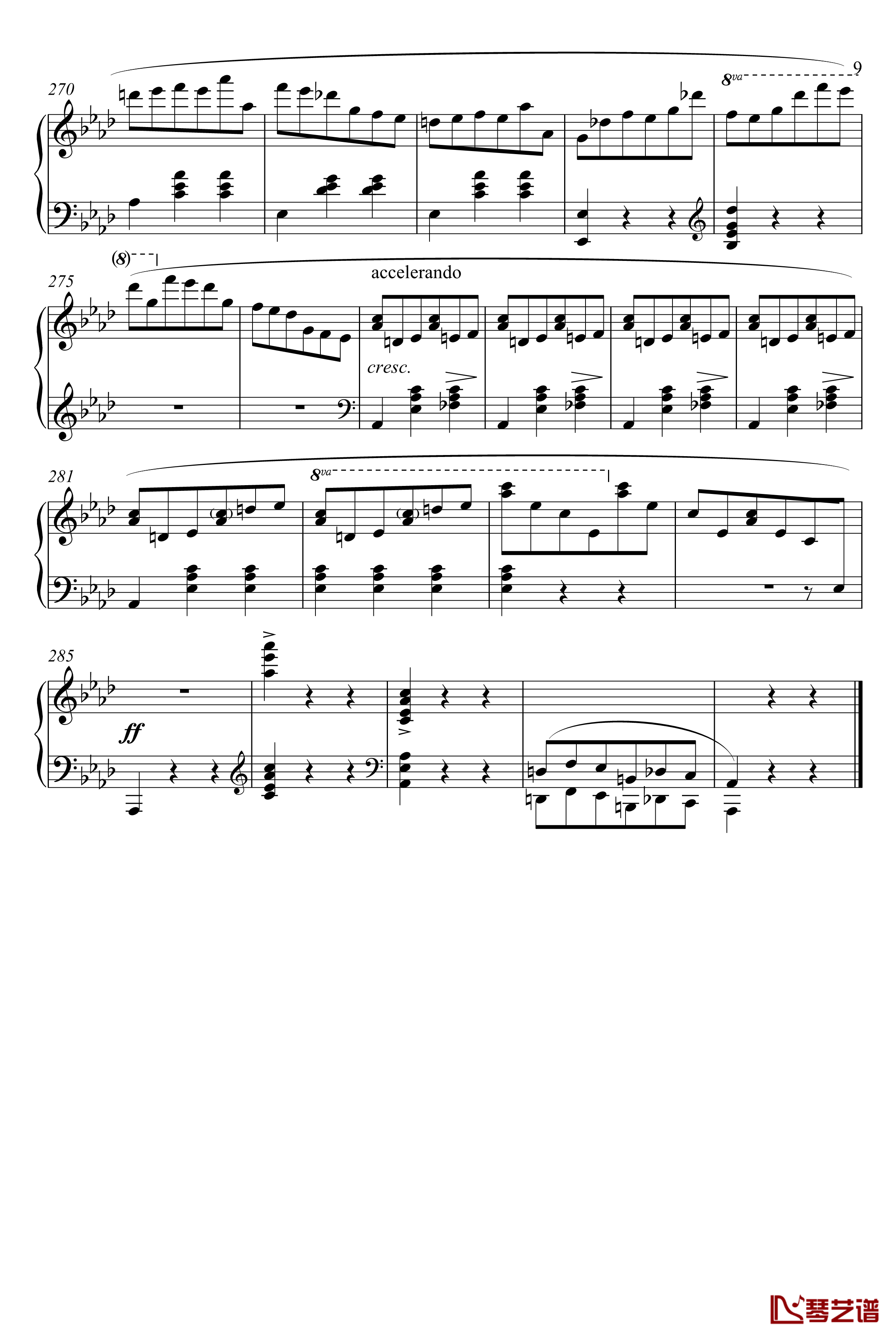 waltz No.5钢琴谱-肖邦-chopin9