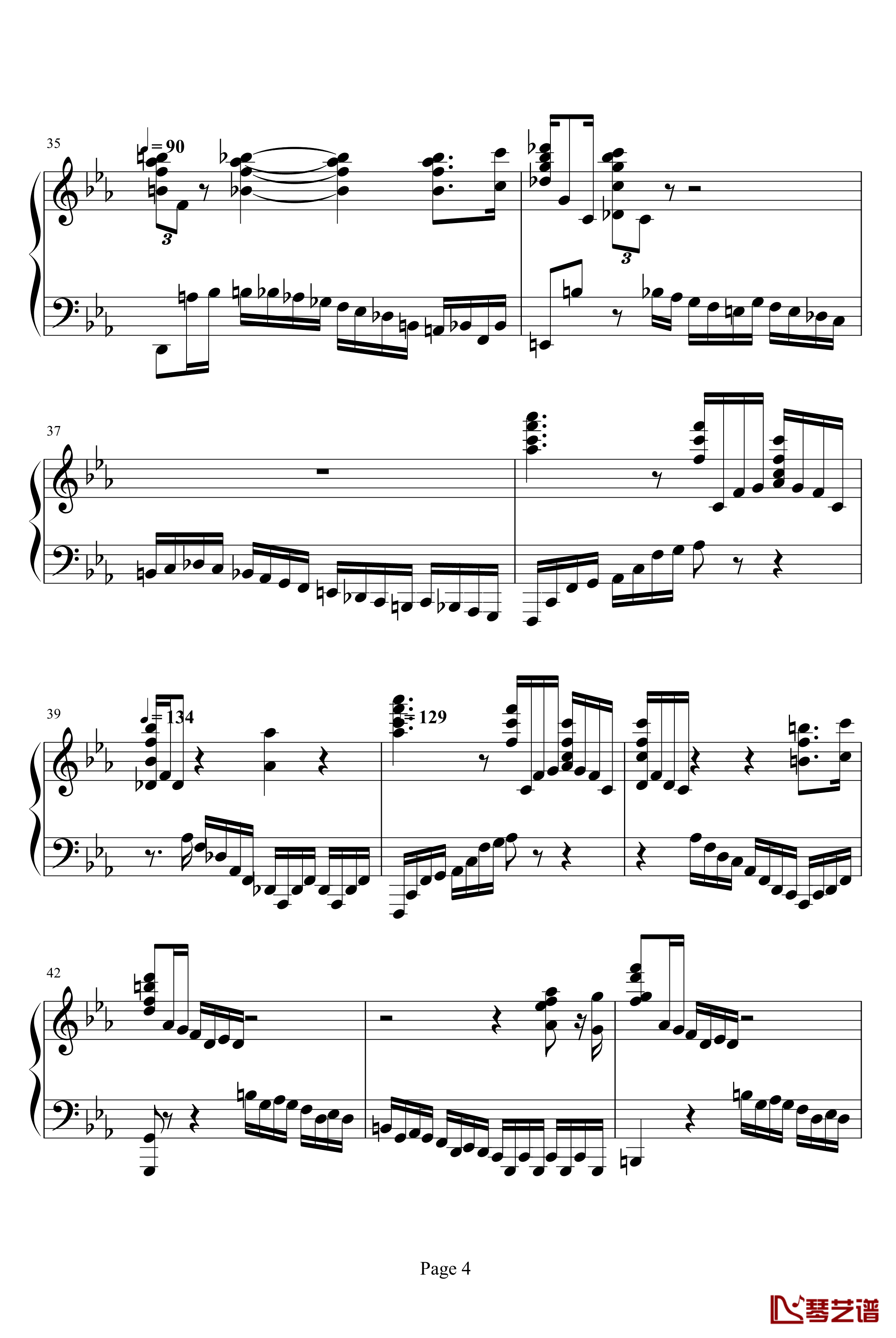 难般革命钢琴谱-肖邦-chopin4