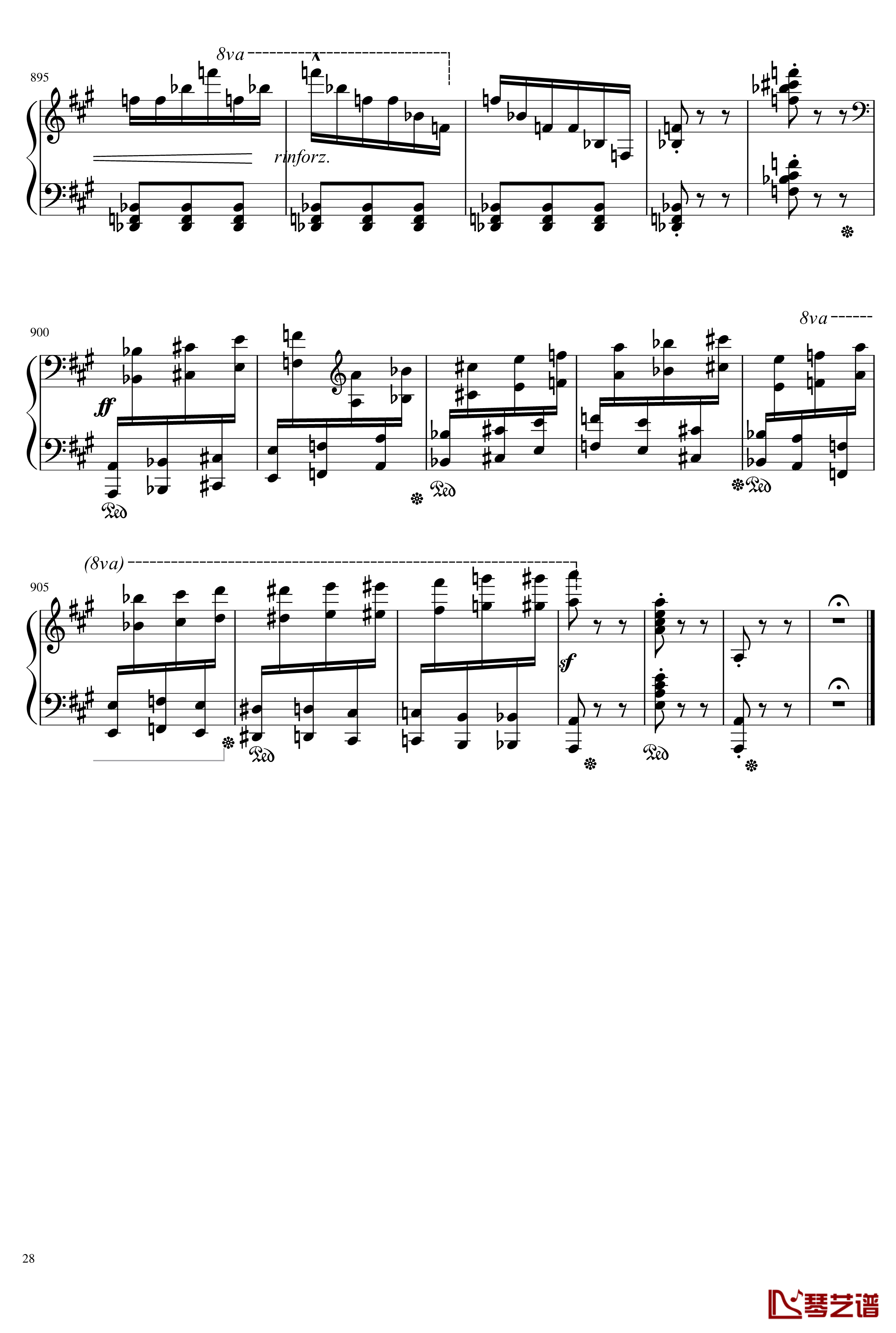 Mephisto Waltz No. 1 S. 514钢琴谱-李斯特28