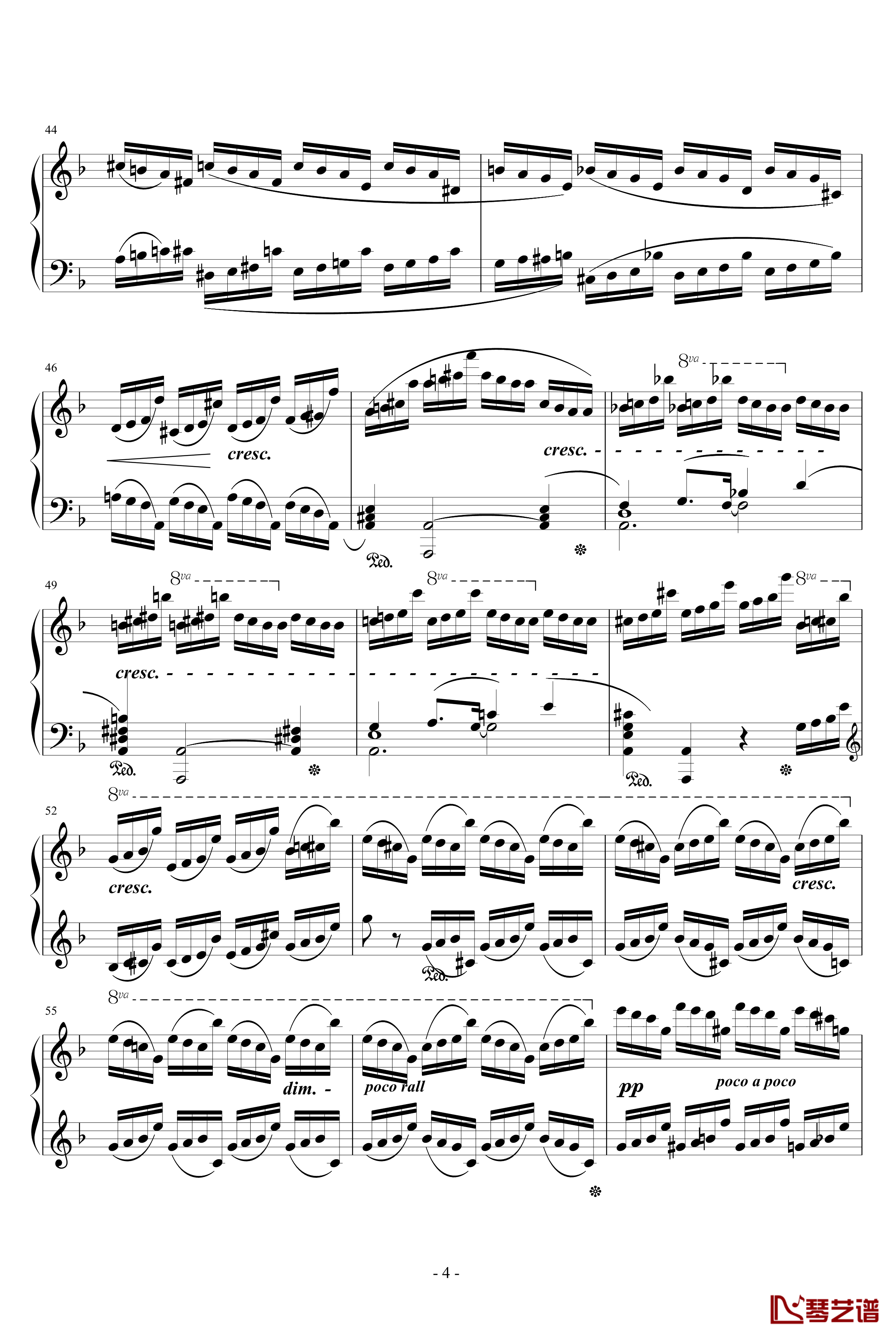 肖邦练习曲8钢琴谱-肖邦-chopin4