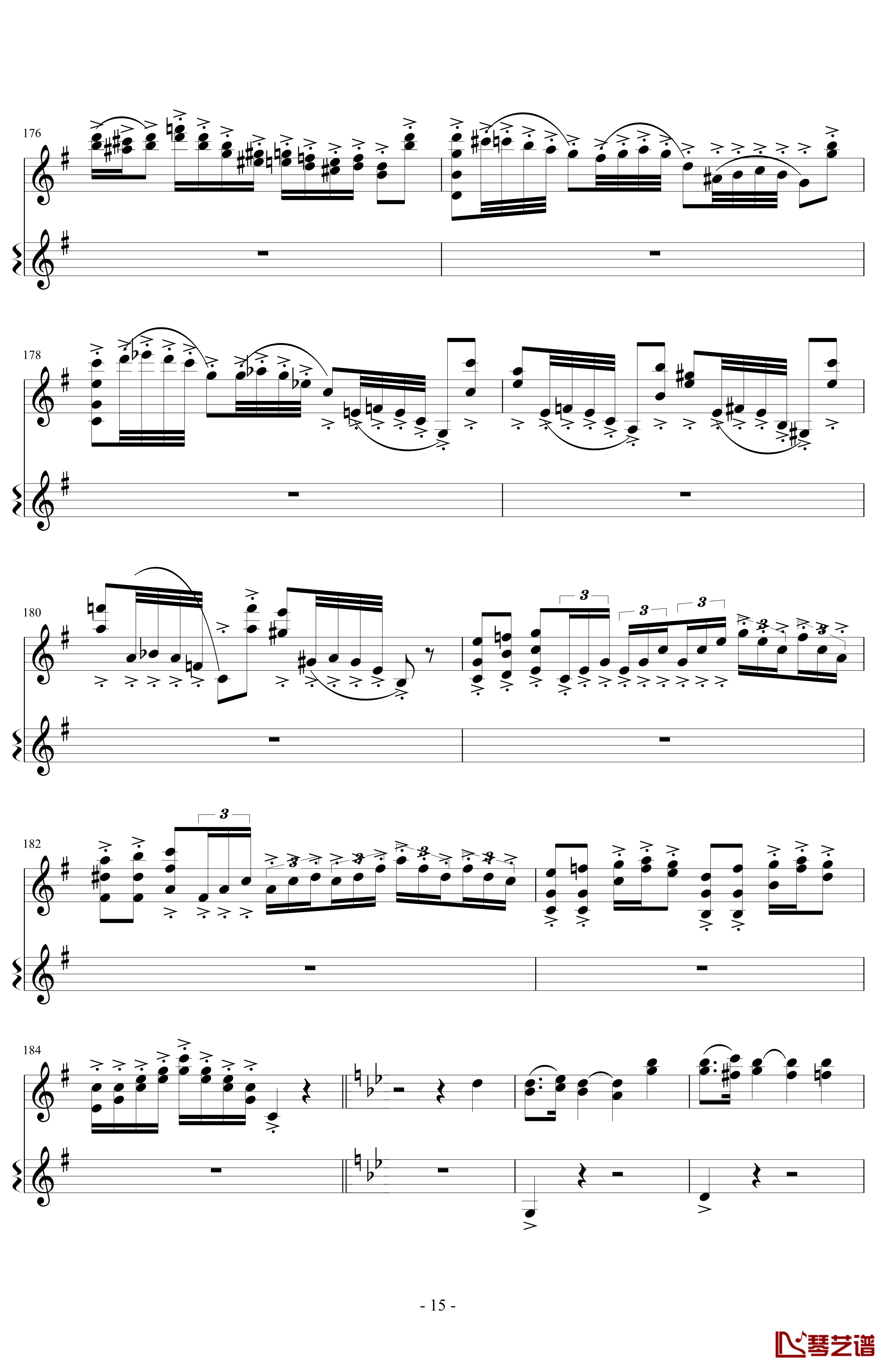 意大利国歌变奏曲钢琴谱-DXF15