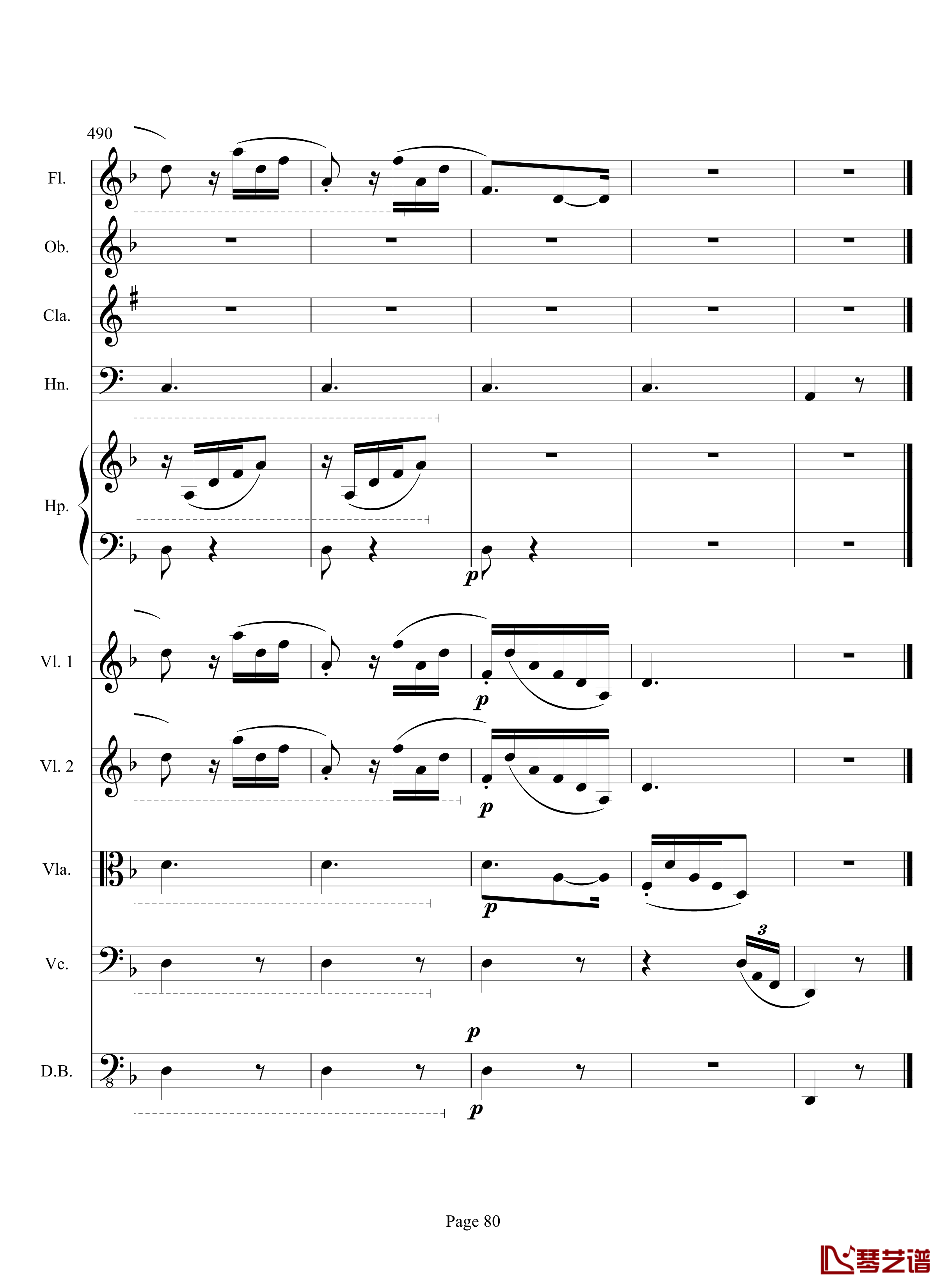 奏鸣曲之交响钢琴谱-第17首-Ⅲ-贝多芬-beethoven80