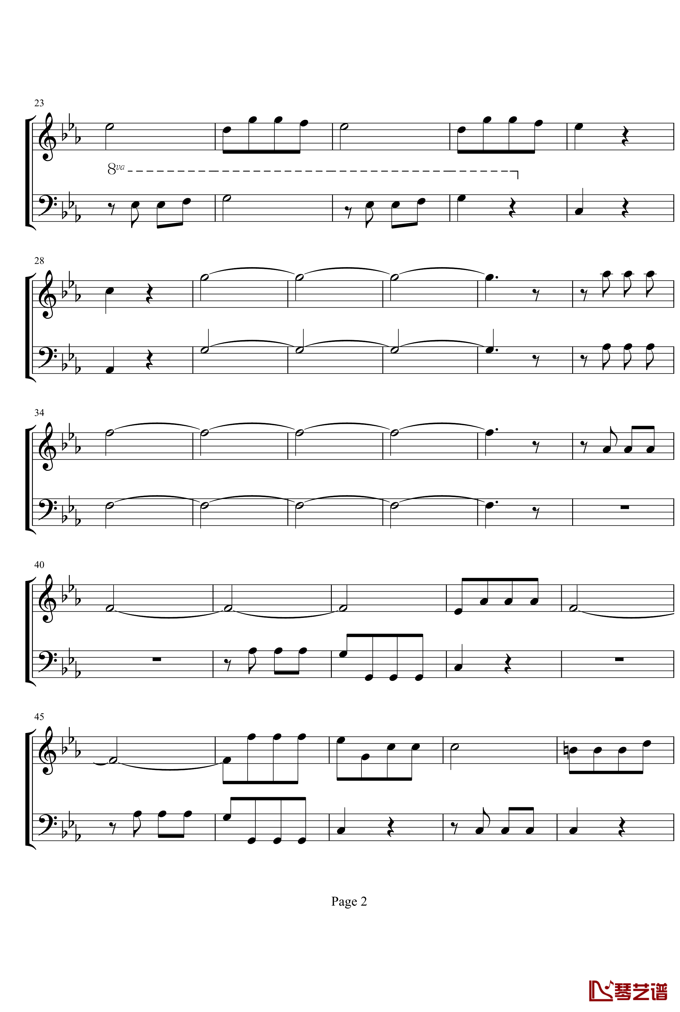 命运交响曲钢琴谱-贝多芬2