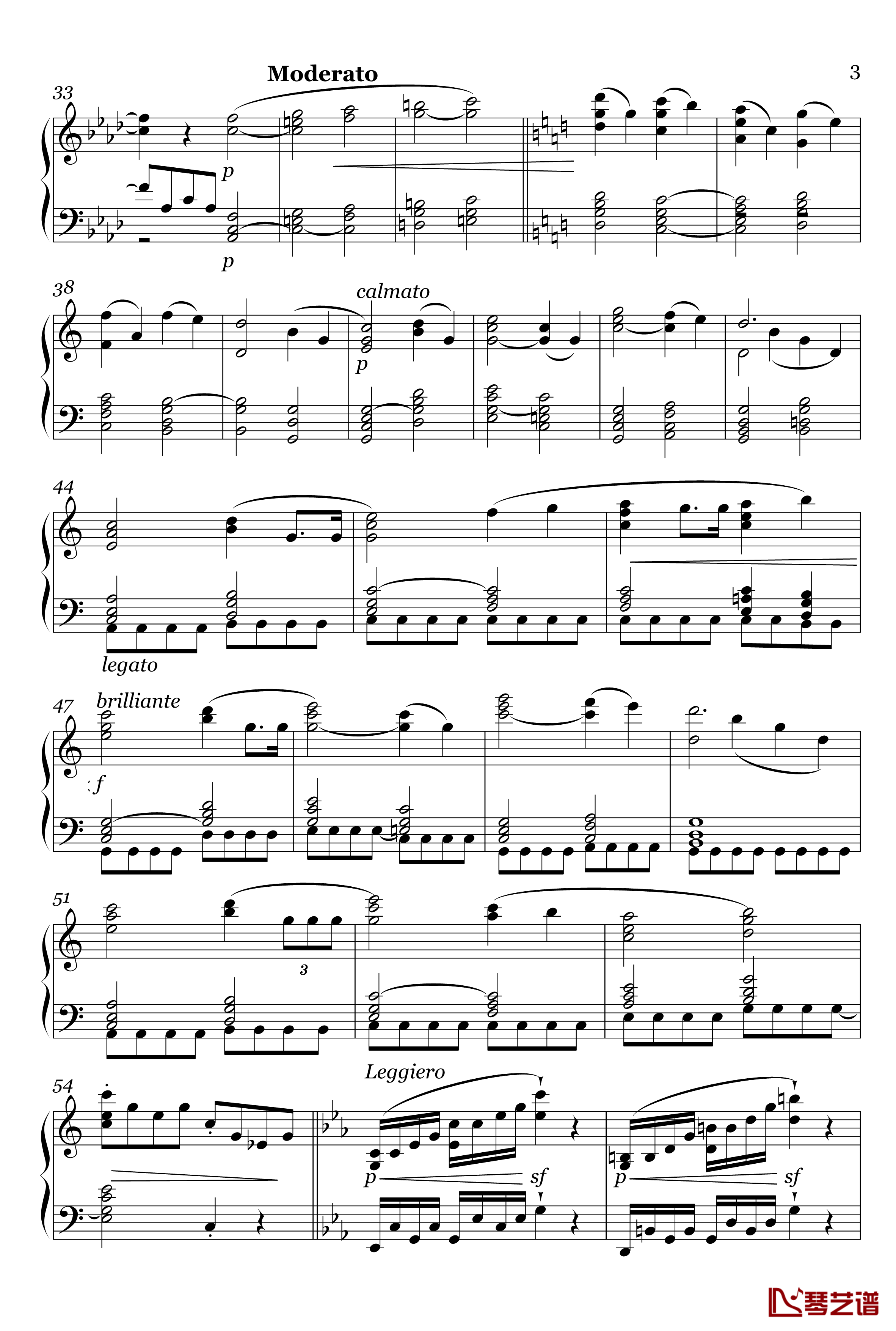 Allegro Vivace钢琴谱 Op.1 No.2-Rachmania!3
