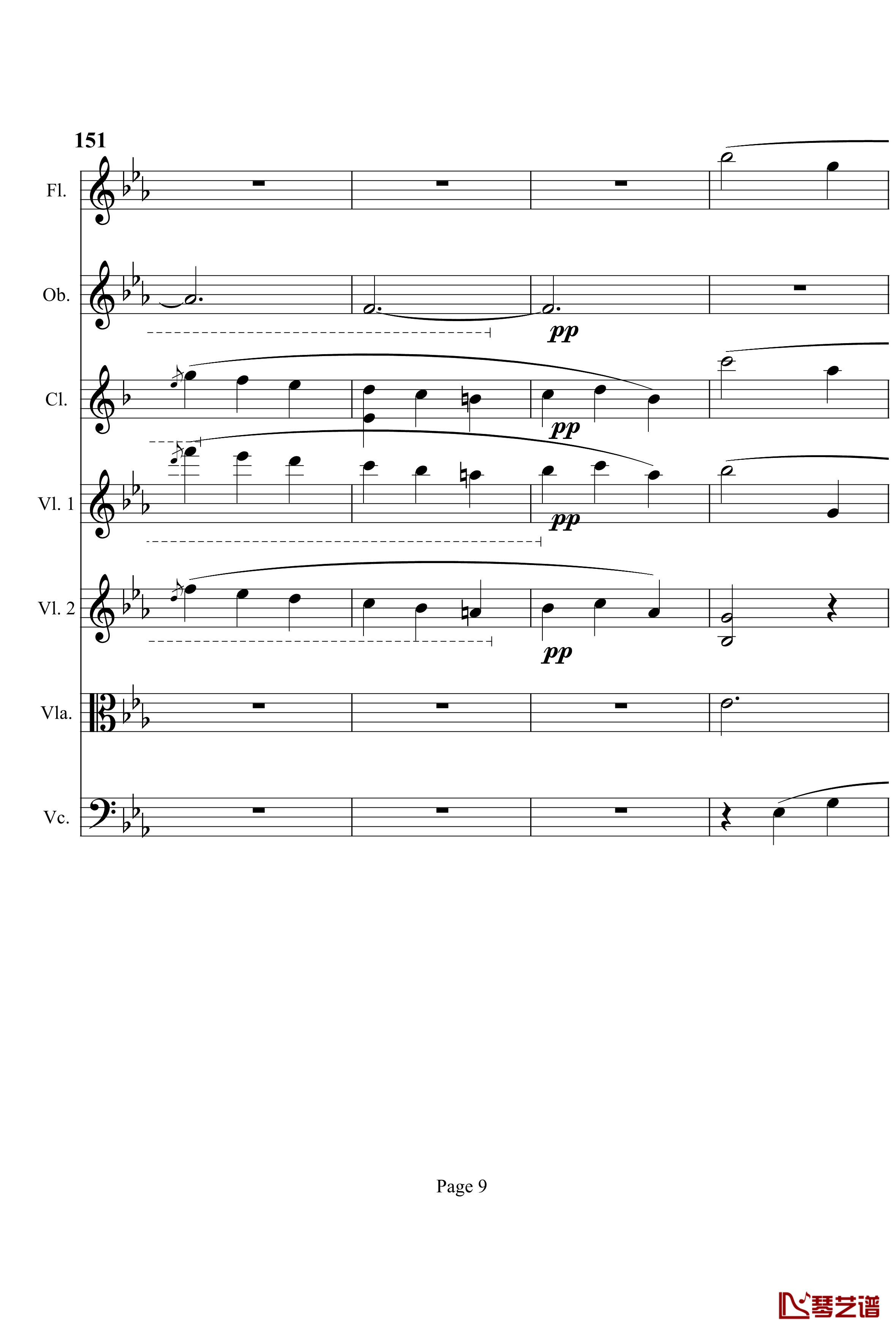 奏鸣曲之交响钢琴谱-第4首-Ⅲ-贝多芬-beethoven9