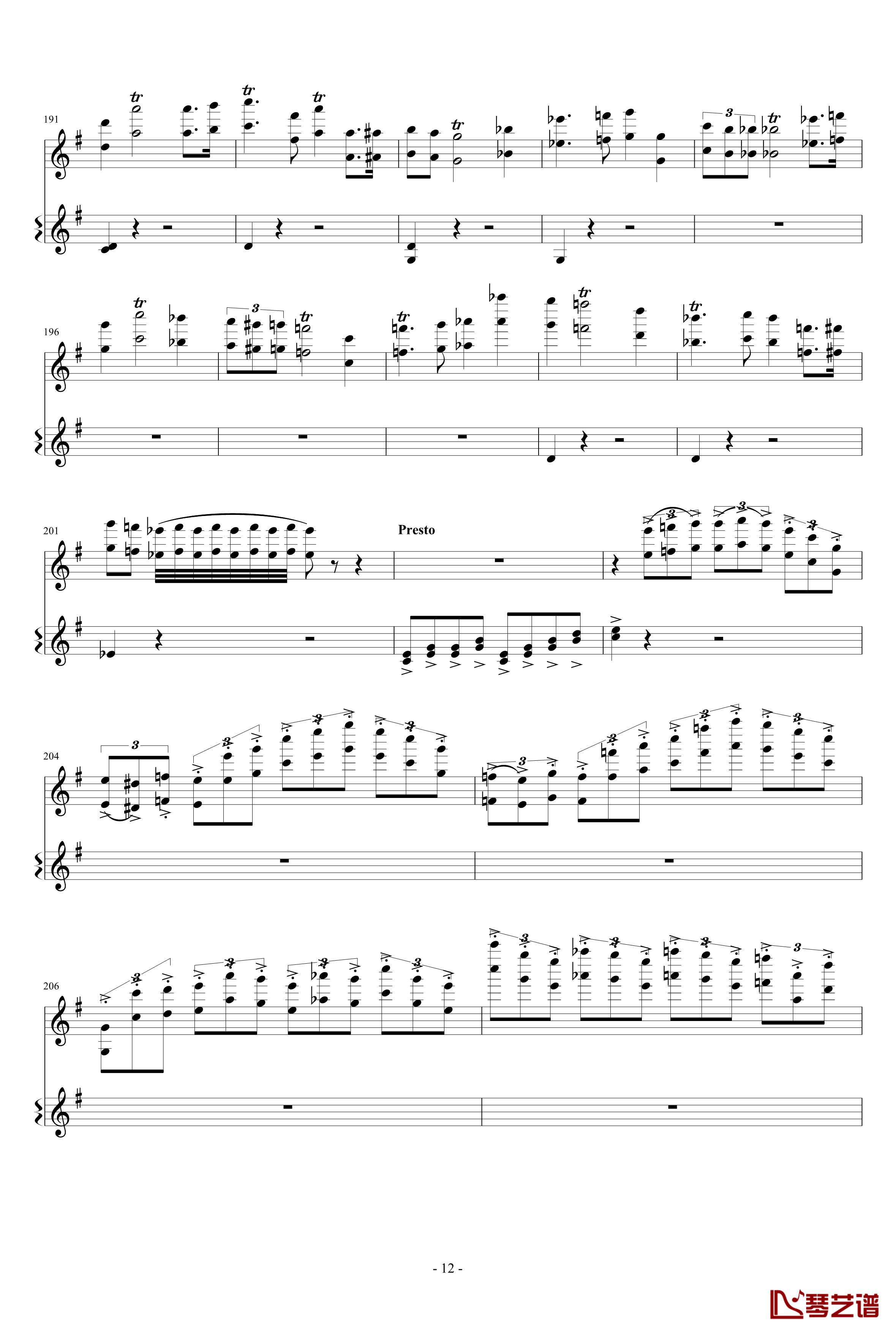 意大利国歌变奏曲钢琴谱-只修改了一个音-DXF12