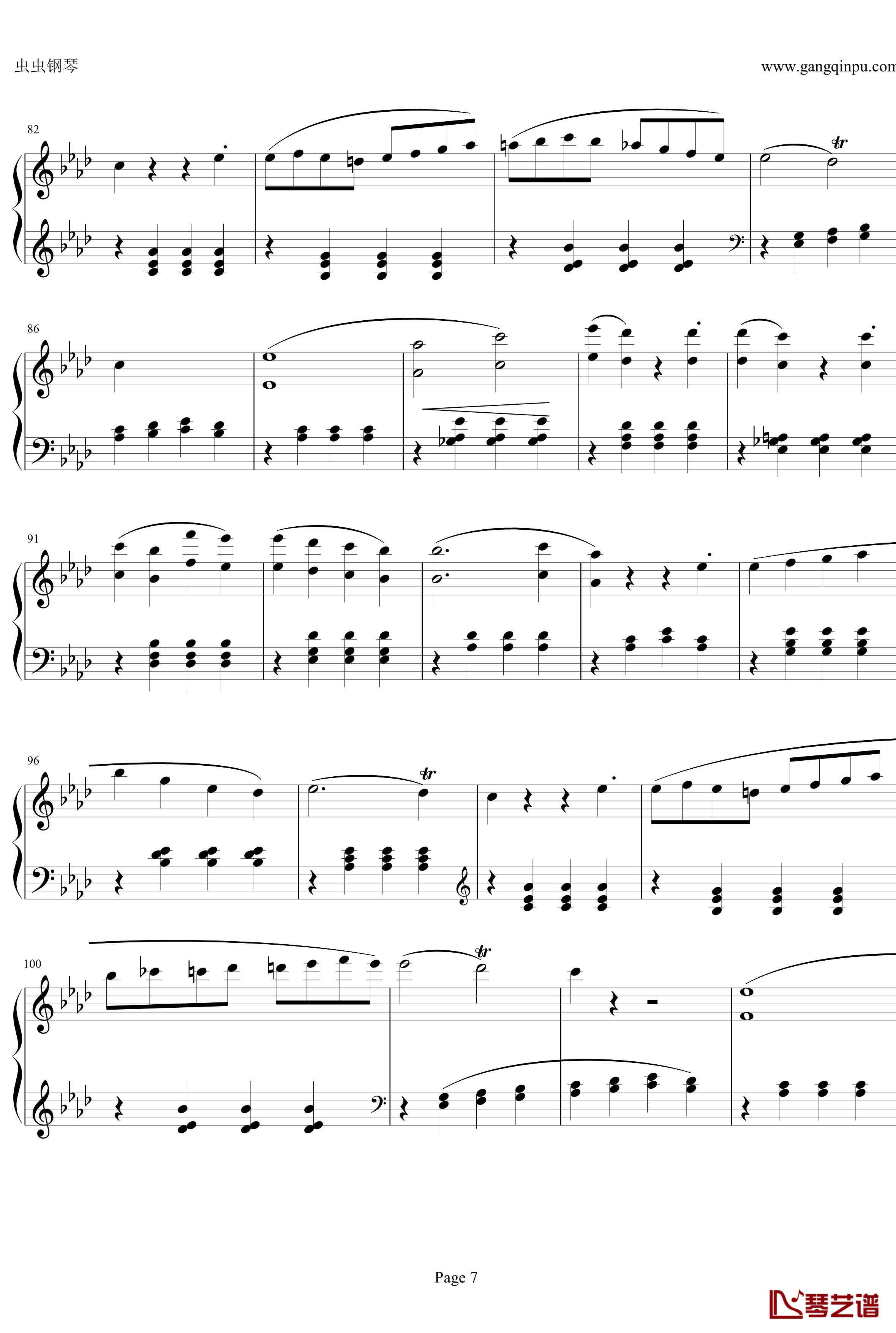 贝多芬第一钢琴奏鸣曲钢琴谱-作品2，第一号-贝多芬-beethoven7