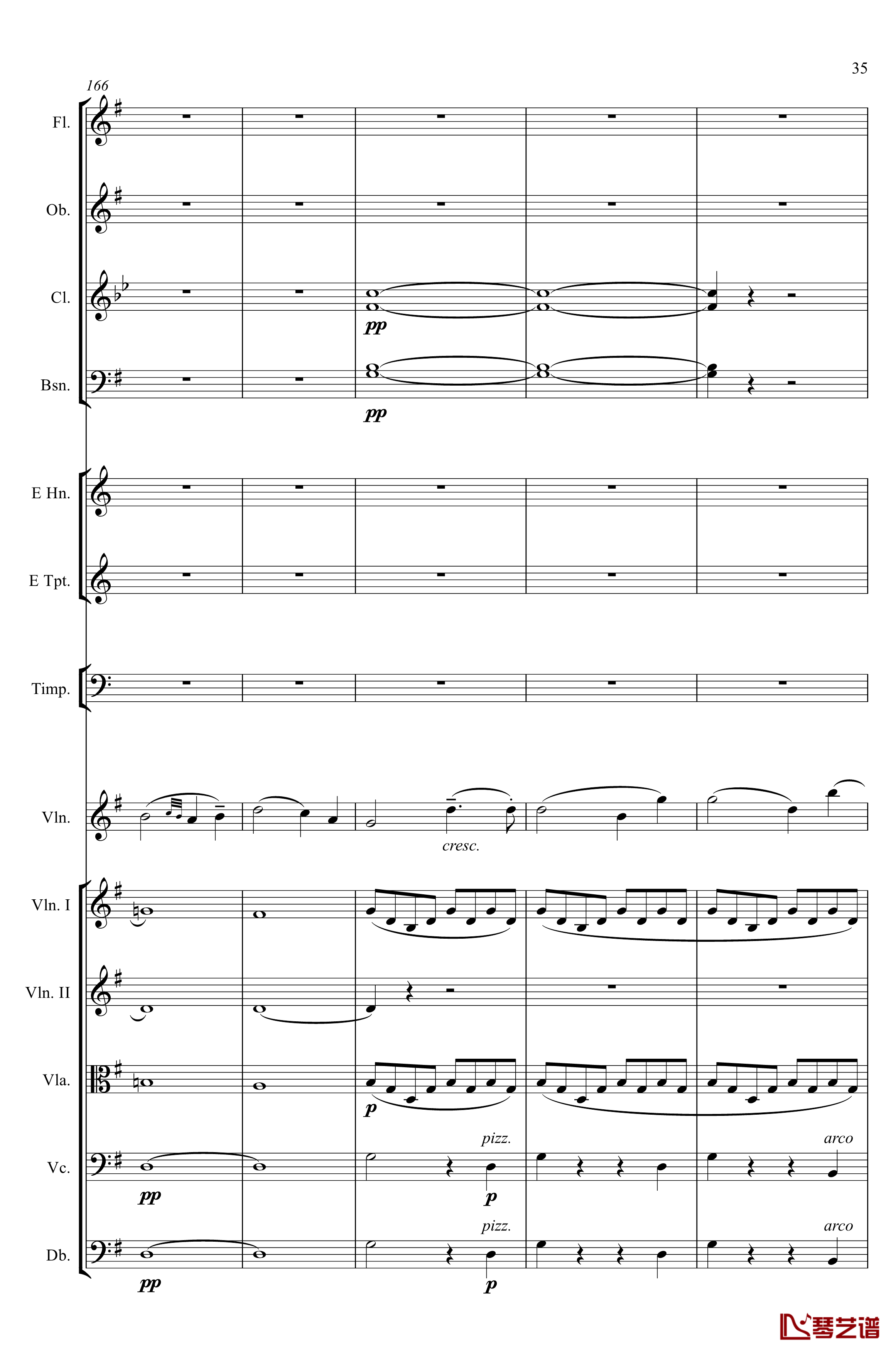 e小调小提琴协奏曲Op.64钢琴谱-第一乐章-门德尔松35