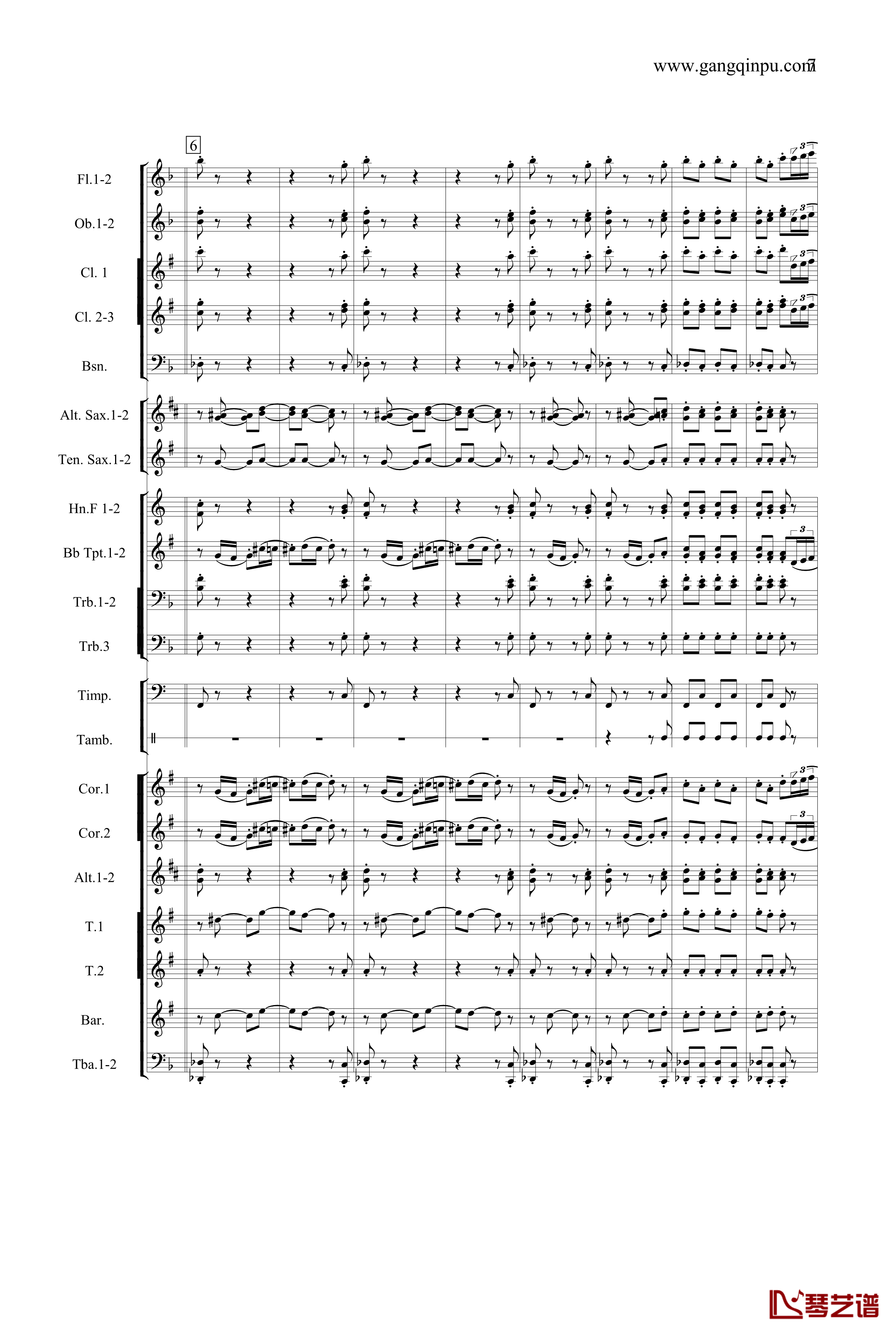 俄罗斯舞曲钢琴谱-铜管乐队-柴科夫斯基-Peter Ilyich Tchaikovsky7
