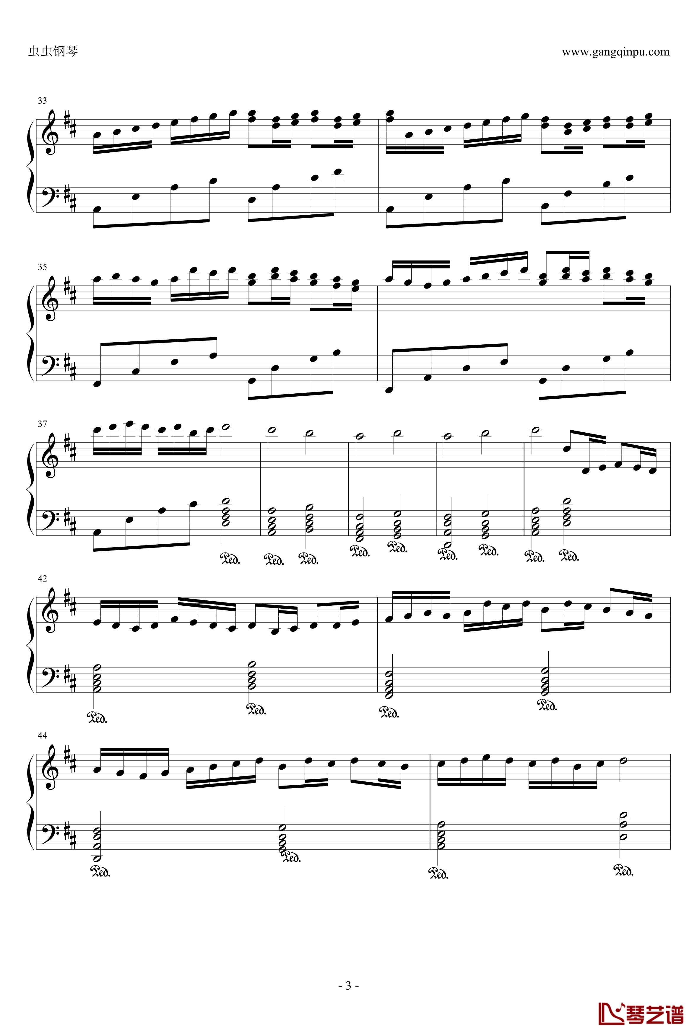 卡农：大爱人间钢琴谱-完整版-帕赫贝尔-Pachelbel3