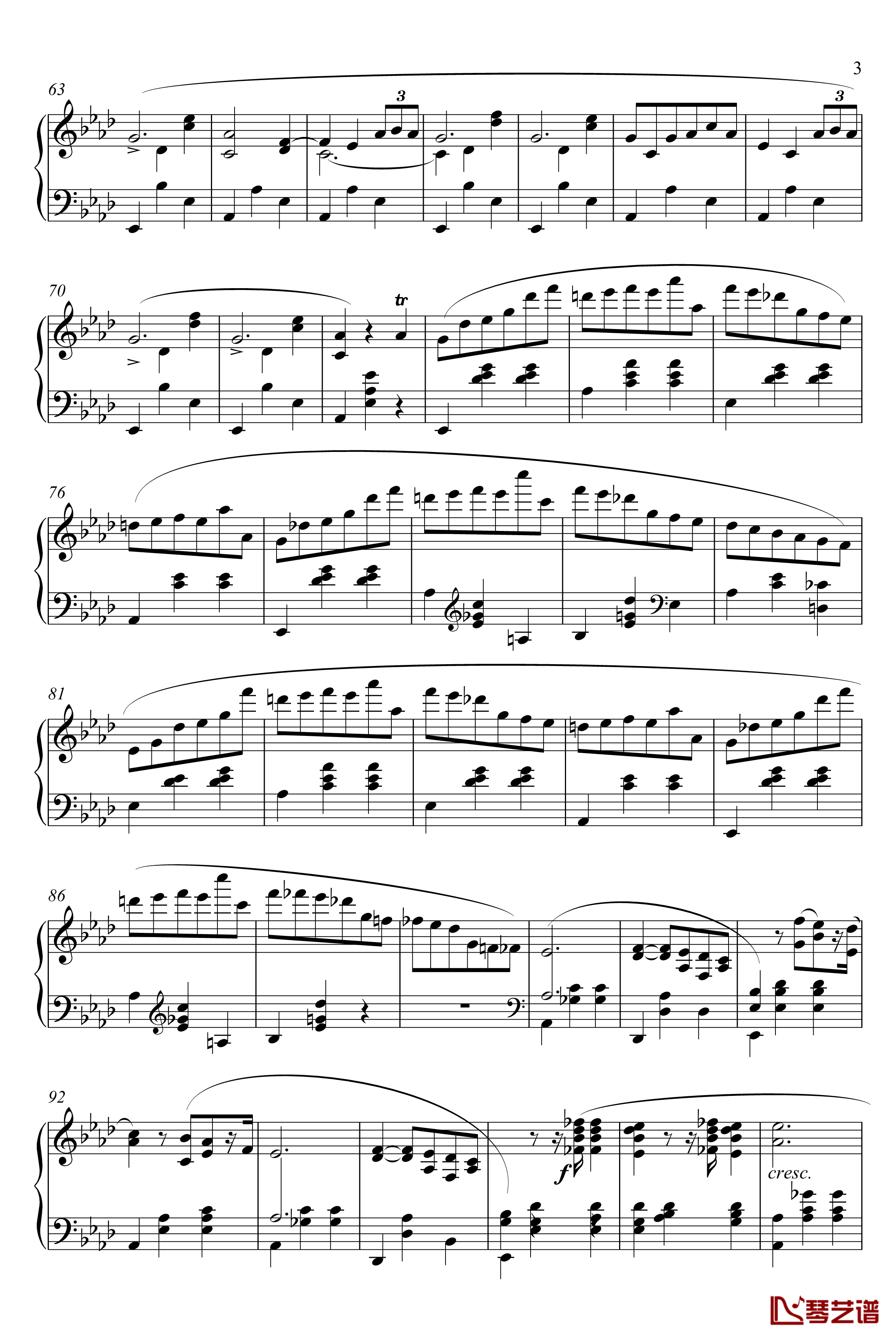 waltz No.5钢琴谱-肖邦-chopin3