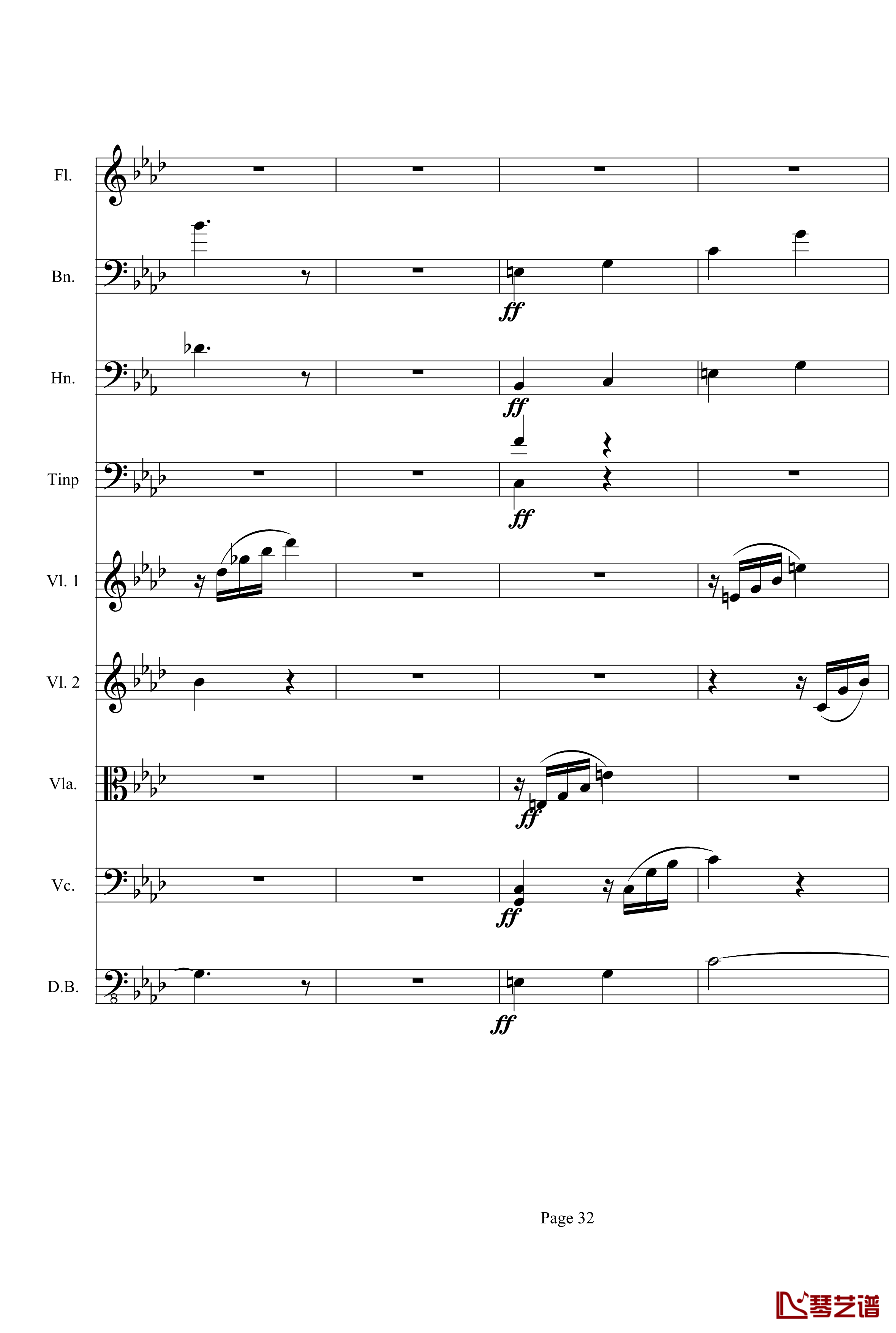 奏鸣曲之交响第23首Ⅲ钢琴谱--贝多芬-beethoven32