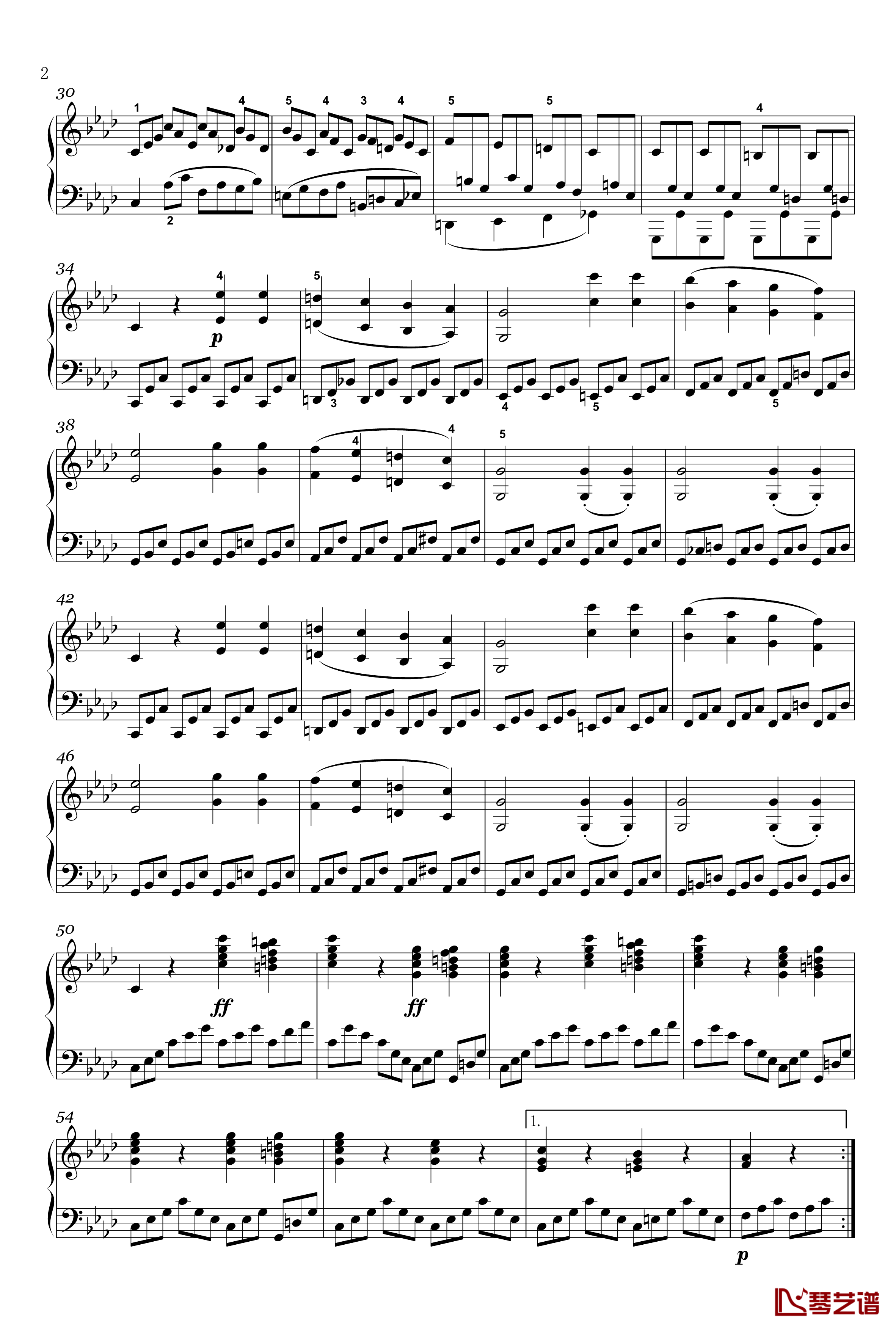 奏鸣曲钢琴谱-op-2-1-第四乐章-贝多芬-beethoven2