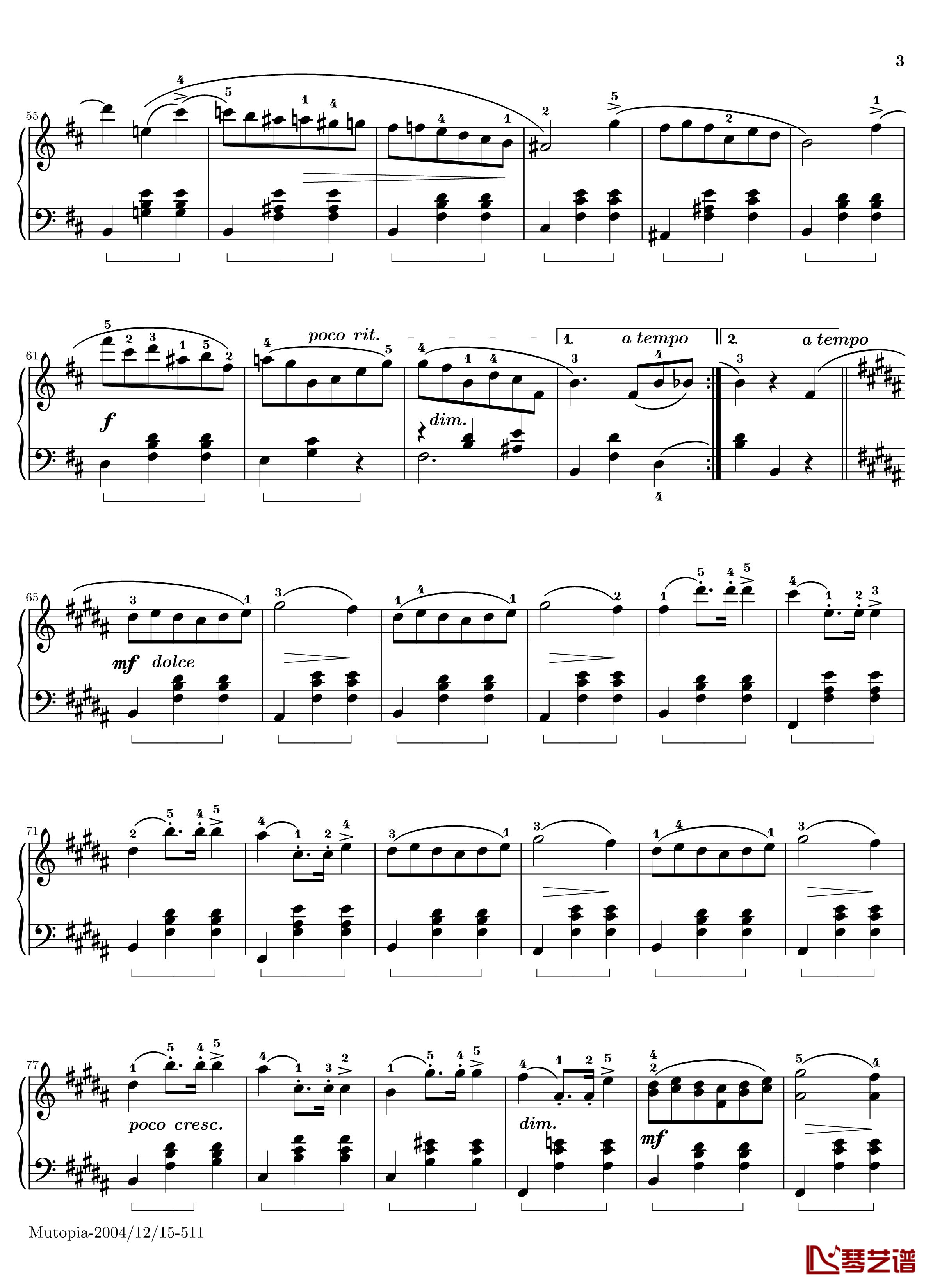 Waltz Op 69 N 2钢琴谱-肖邦圆舞曲-肖邦-chopin3