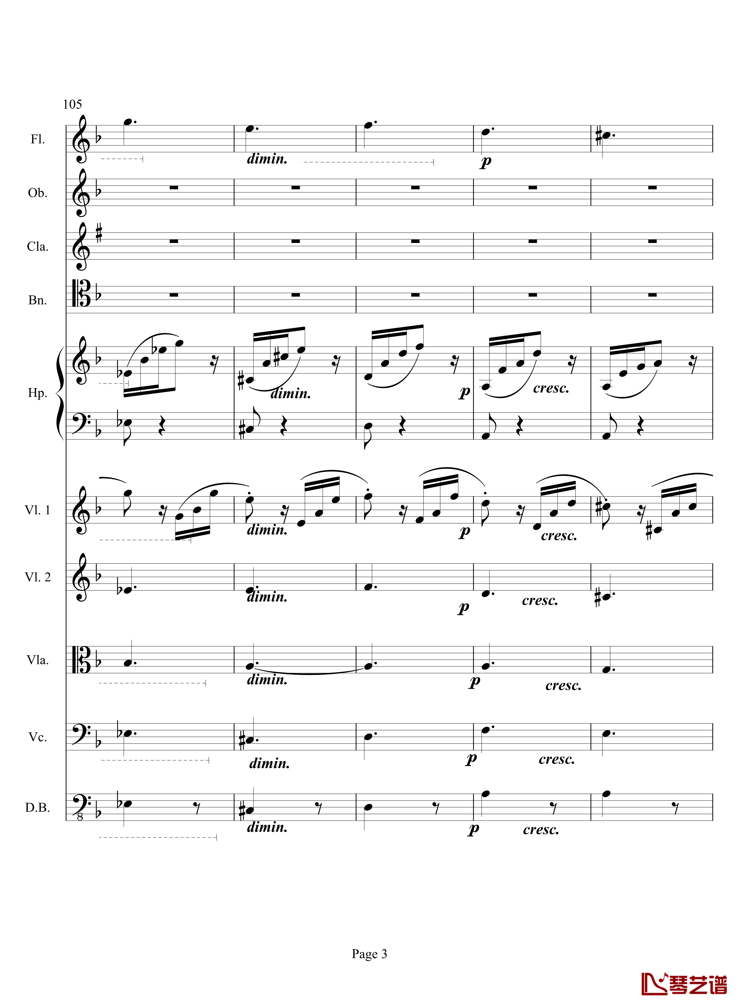 奏鸣曲之交响钢琴谱-第17首-Ⅲ-贝多芬-beethoven3