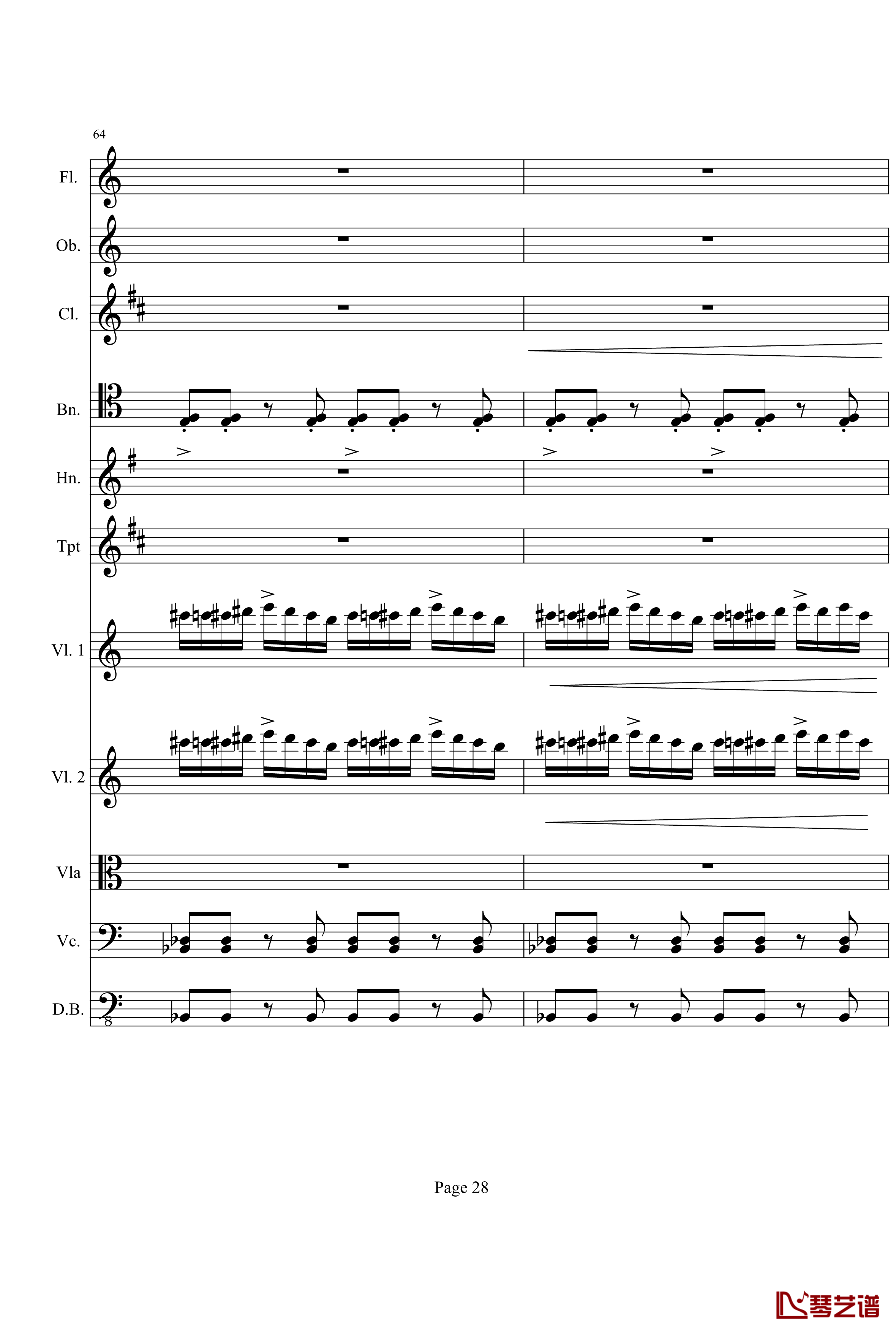 奏鸣曲之交响钢琴谱-第21首-Ⅰ-贝多芬-beethoven28