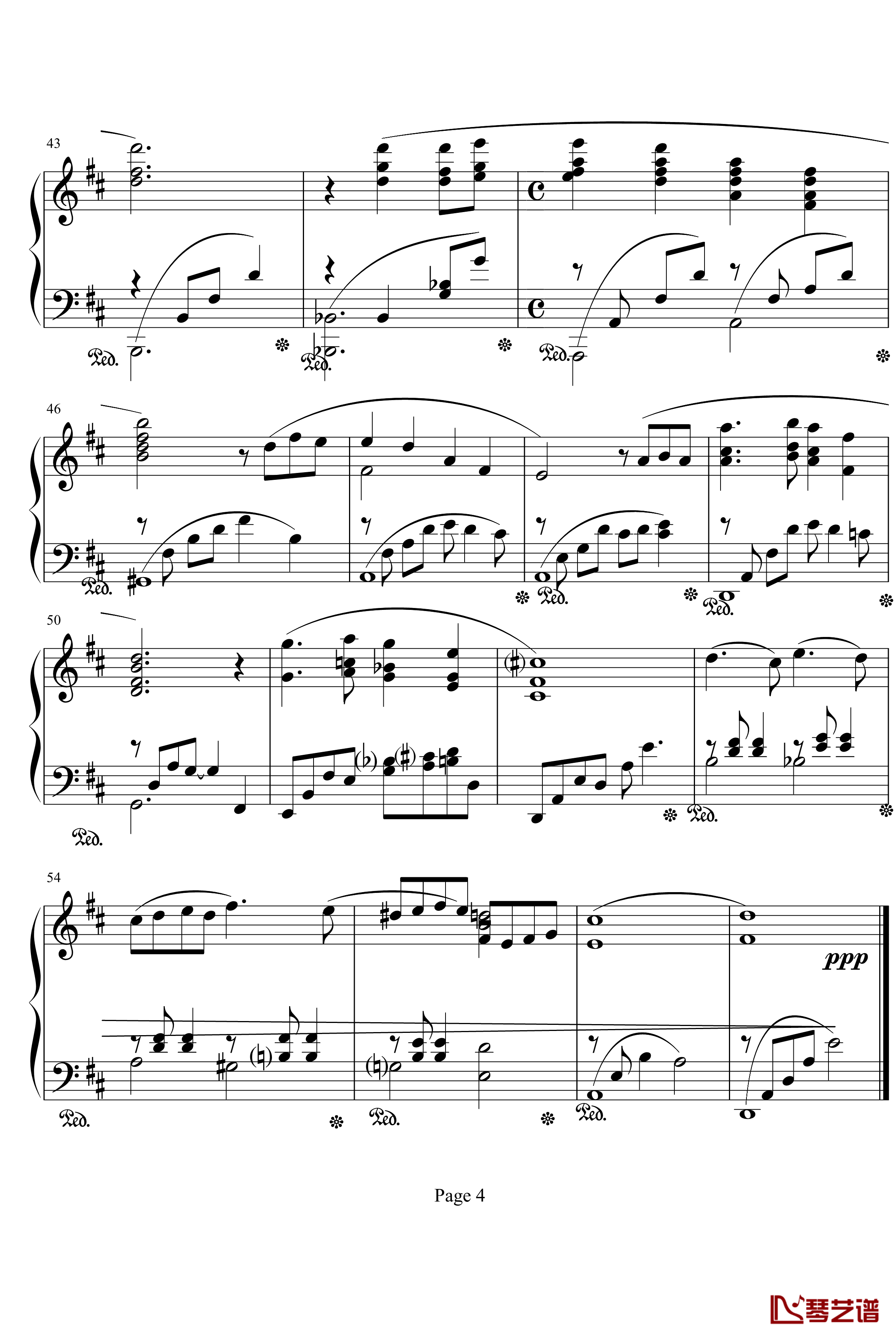 Playing love钢琴谱-海上钢琴师经典4