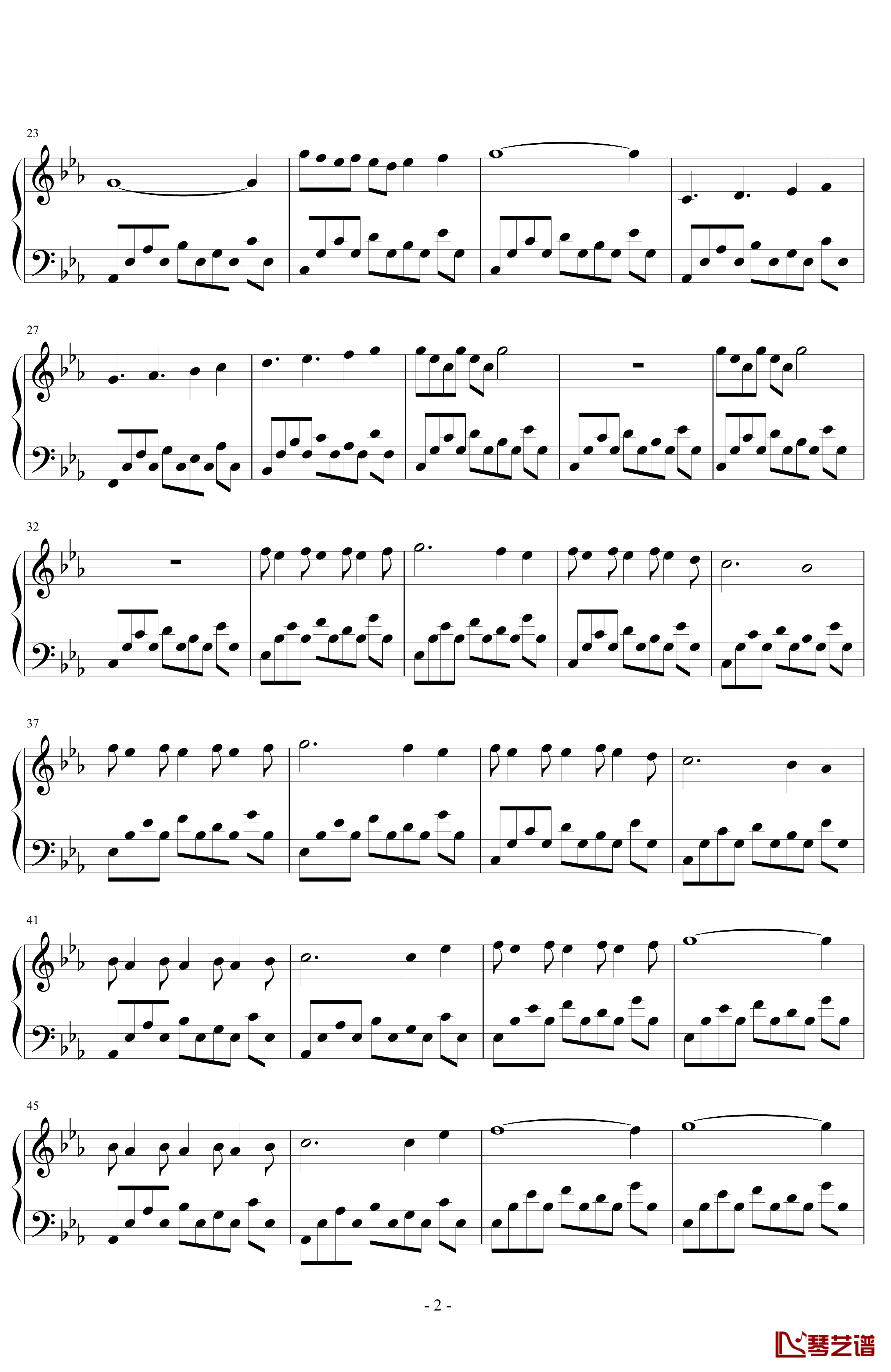 Wind钢琴谱-Brian Crain2