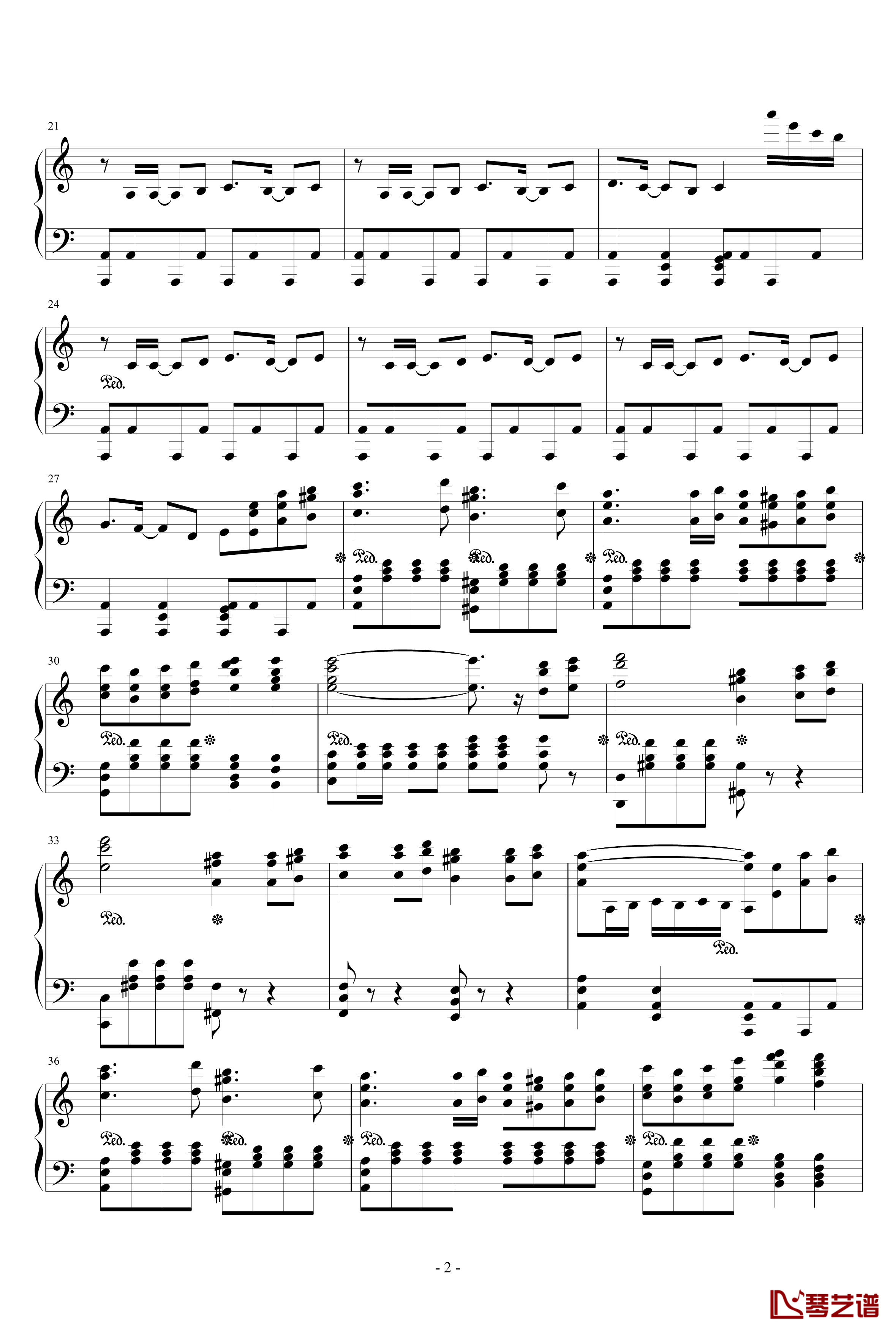 悲伤·第三乐章钢琴谱-贝多芬-beethoven2