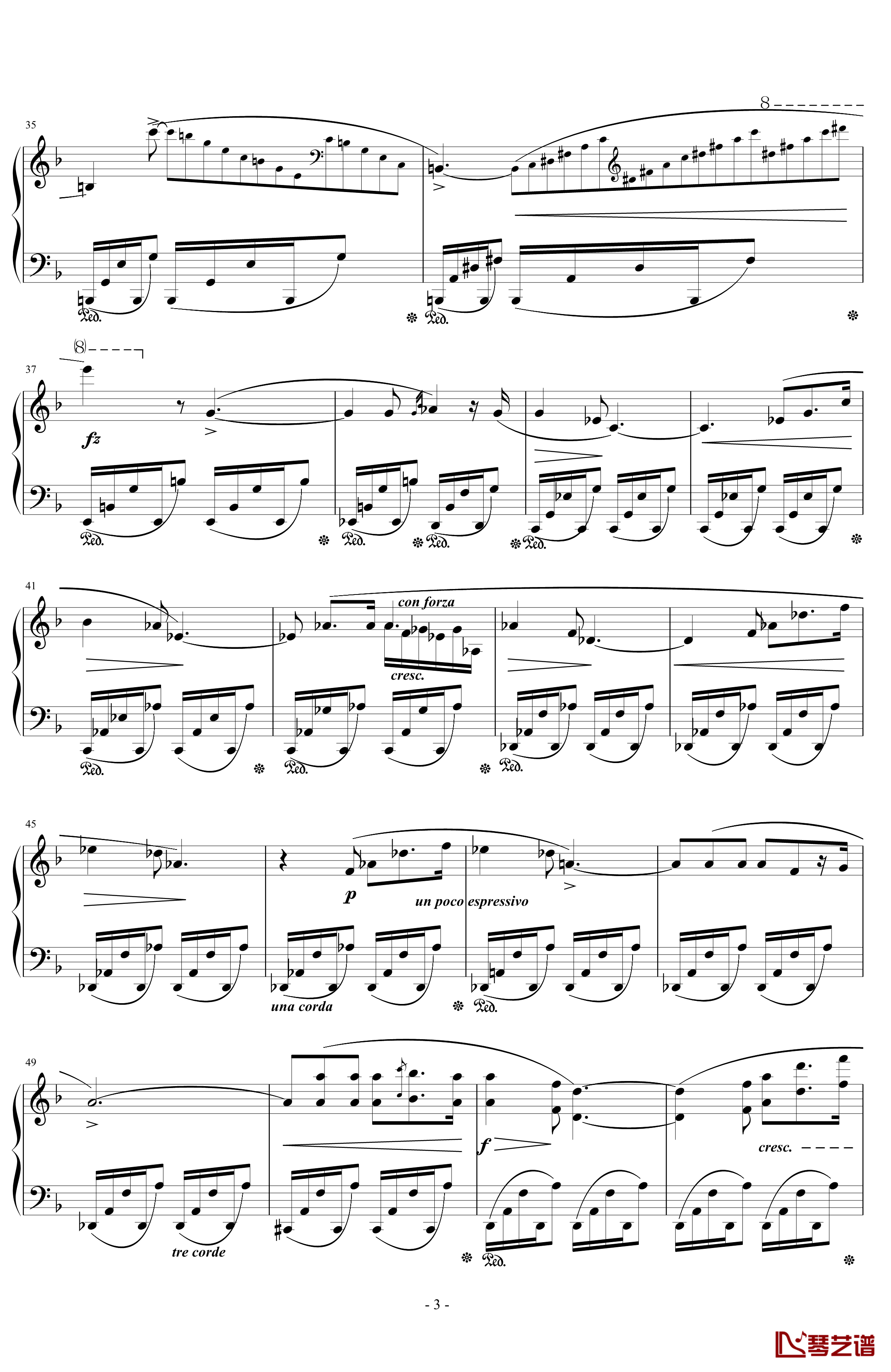 No.24钢琴谱-肖邦-chopin-d小调前奏曲3