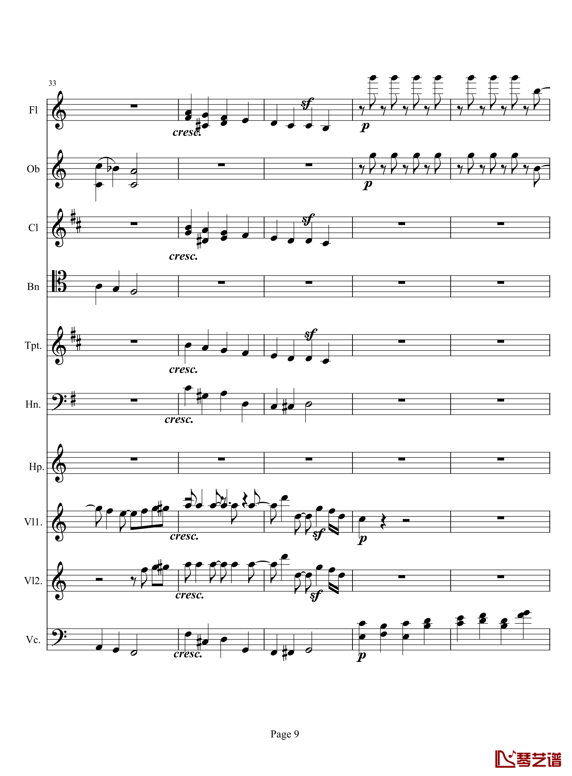 奏鸣曲之交响钢琴谱-第10首-2-贝多芬-beethoven9