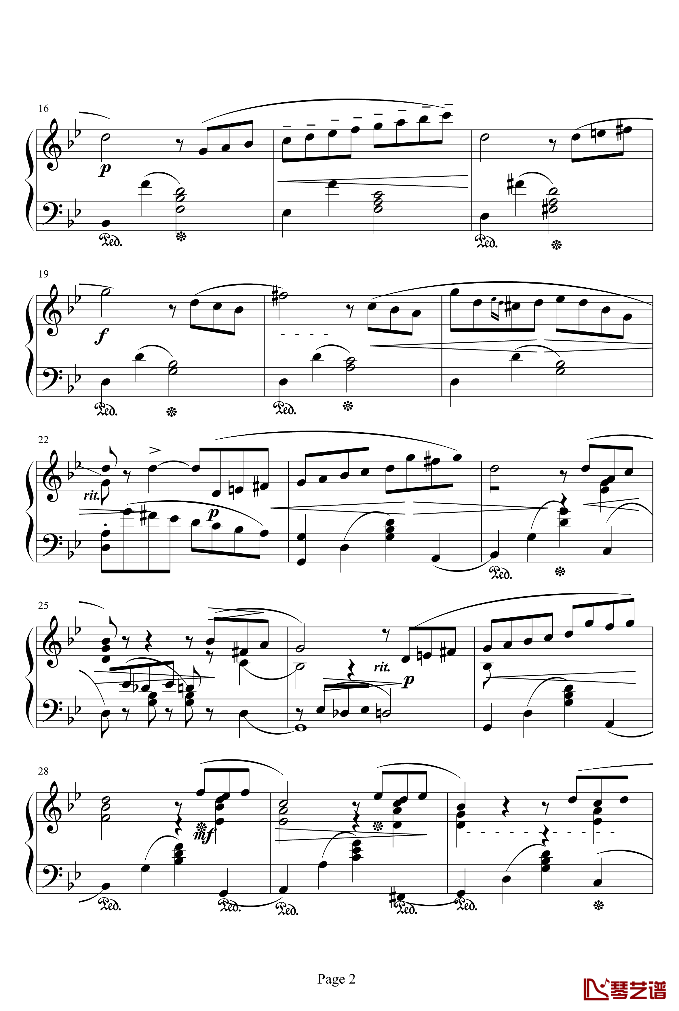 六月船歌钢琴谱-柴科夫斯基-Peter Ilyich Tchaikovsky2