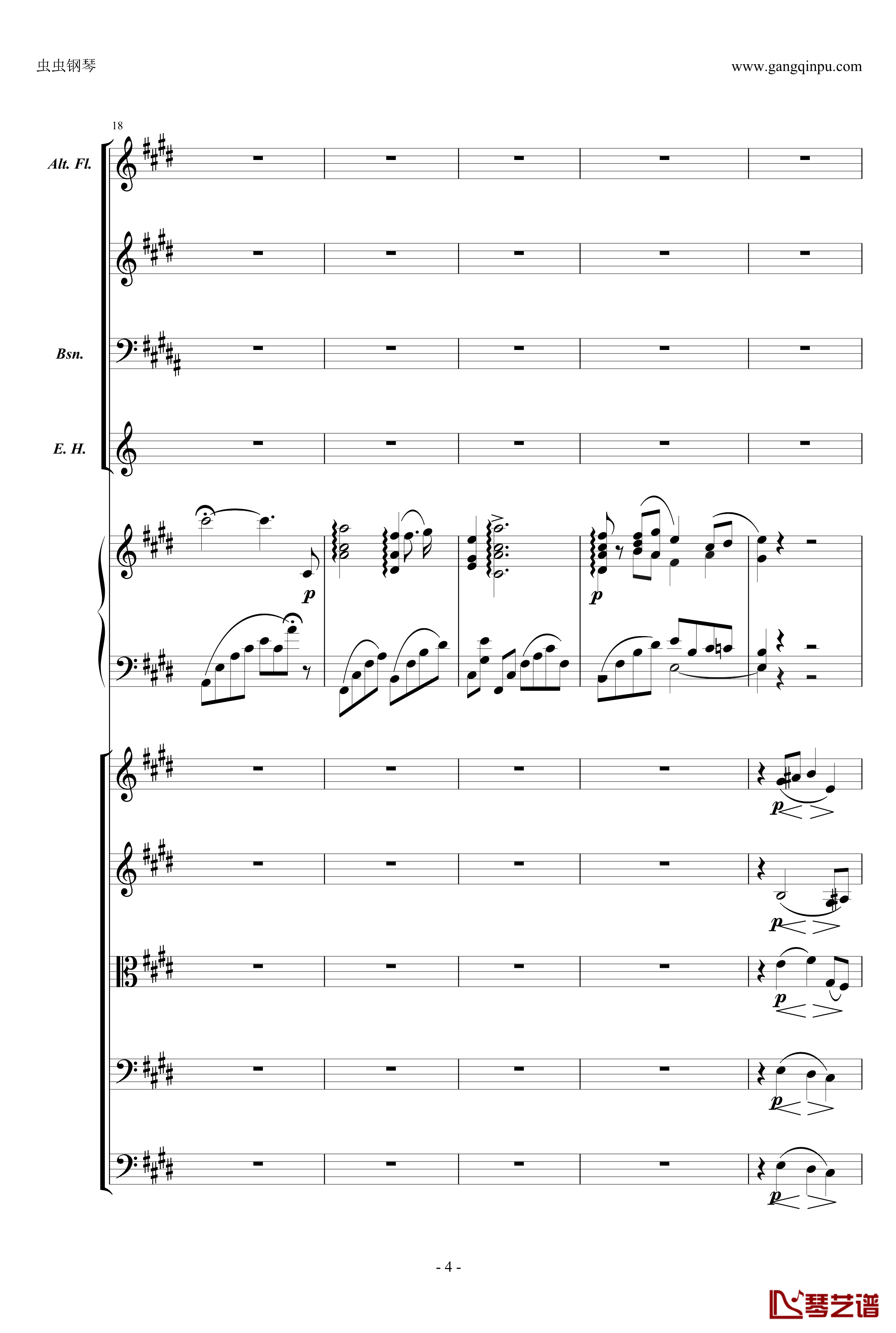 萧邦第一钢琴协奏曲第二乐章钢琴谱-肖邦-chopin4