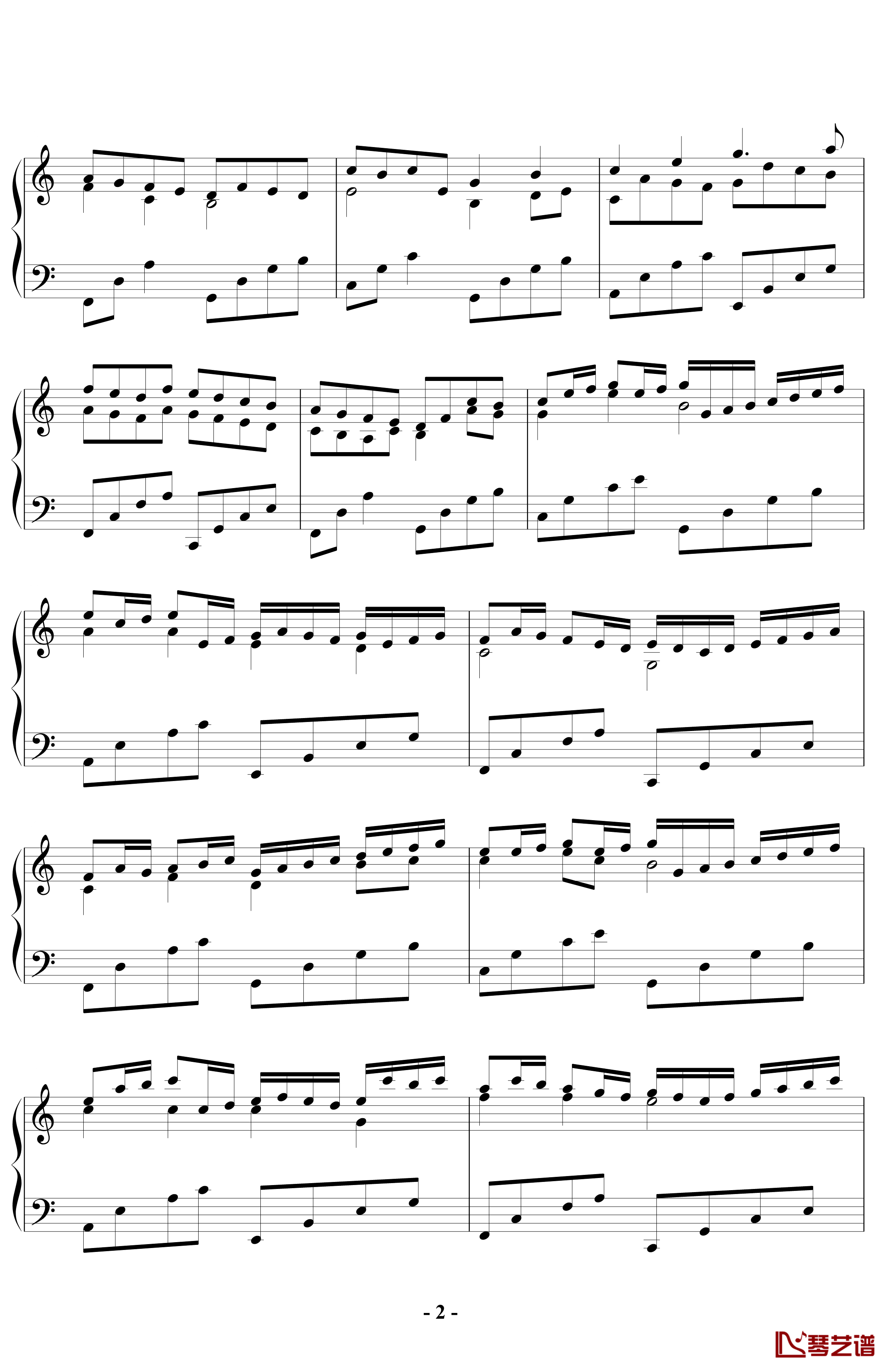 卡农钢琴谱-钢琴摇滚标准版-帕赫贝尔-Pachelbel2