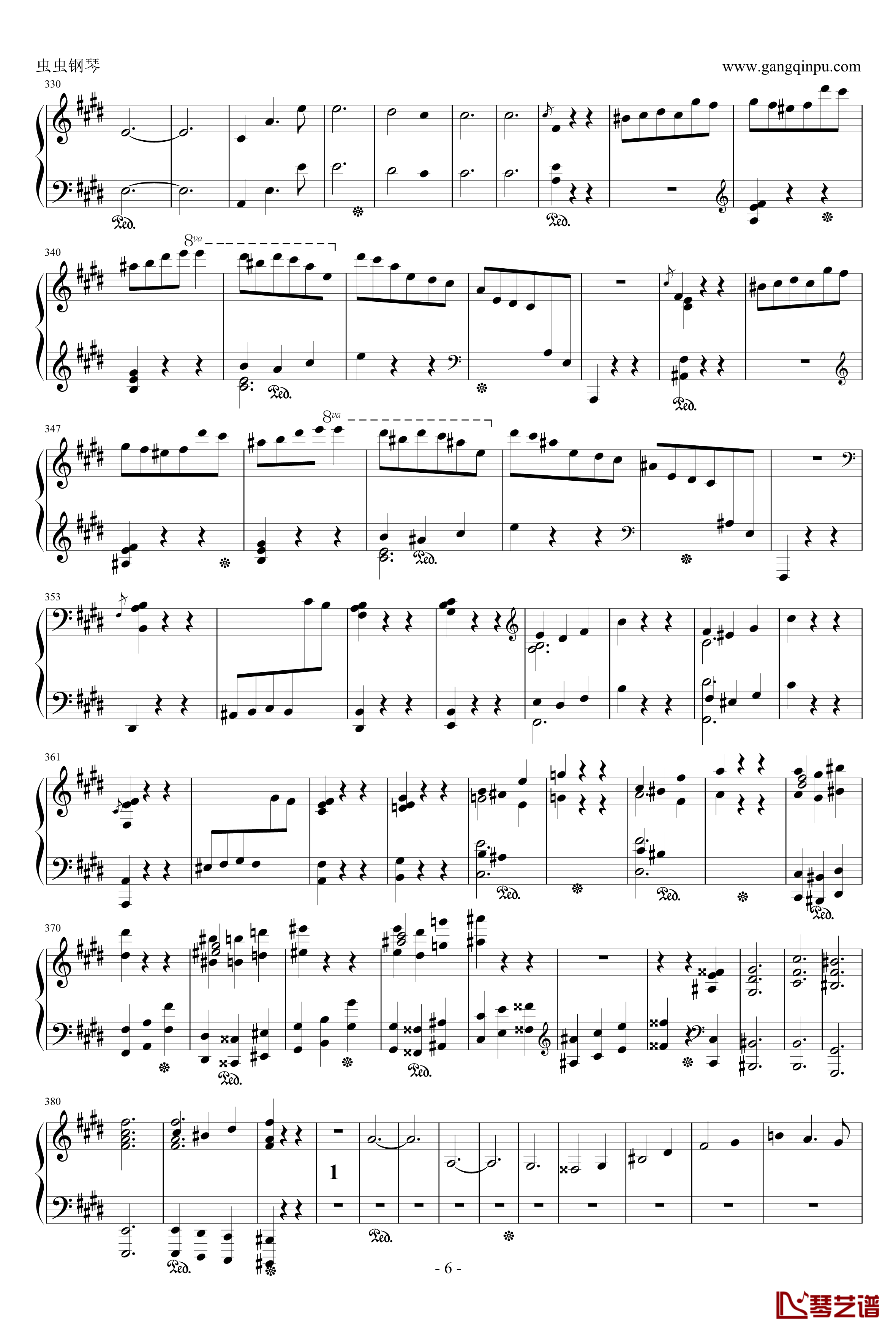 Scherzo in E Major钢琴谱-肖邦E大调谐谑曲 Op.54-chopin6