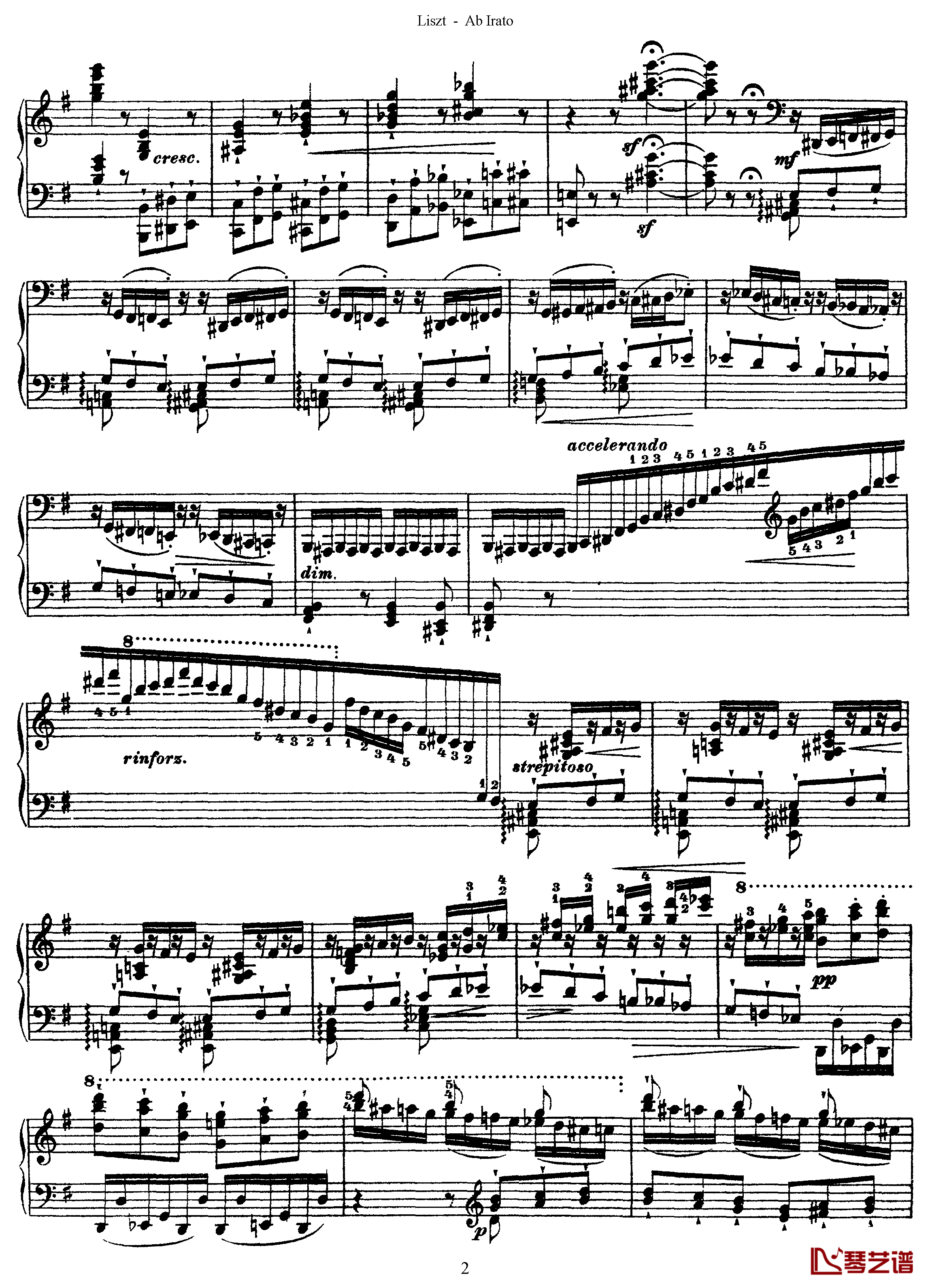 愤怒练习曲  S.143钢琴谱-李斯特2