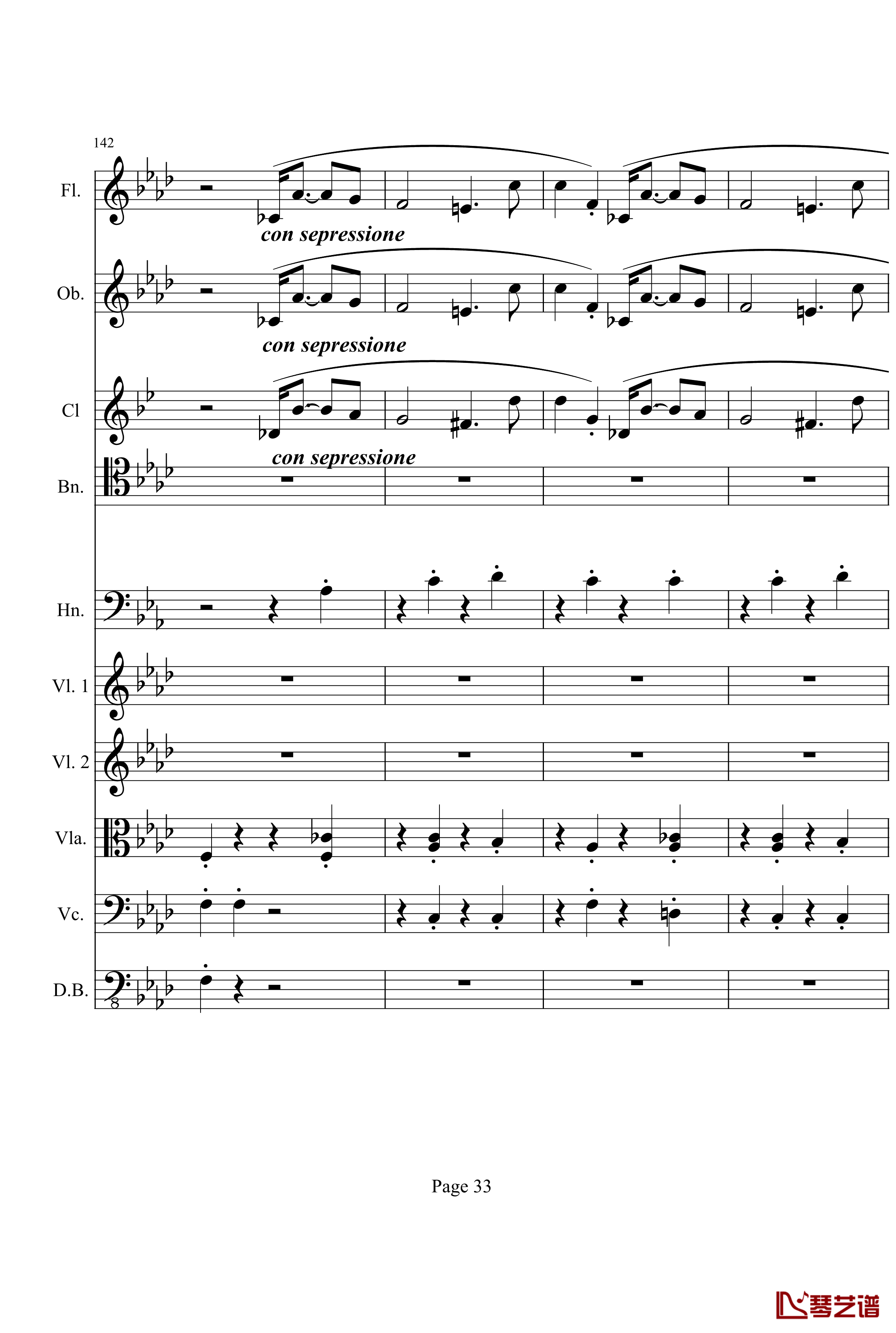 奏鸣曲之交响钢琴谱-第1首-Ⅰ-贝多芬-beethoven33