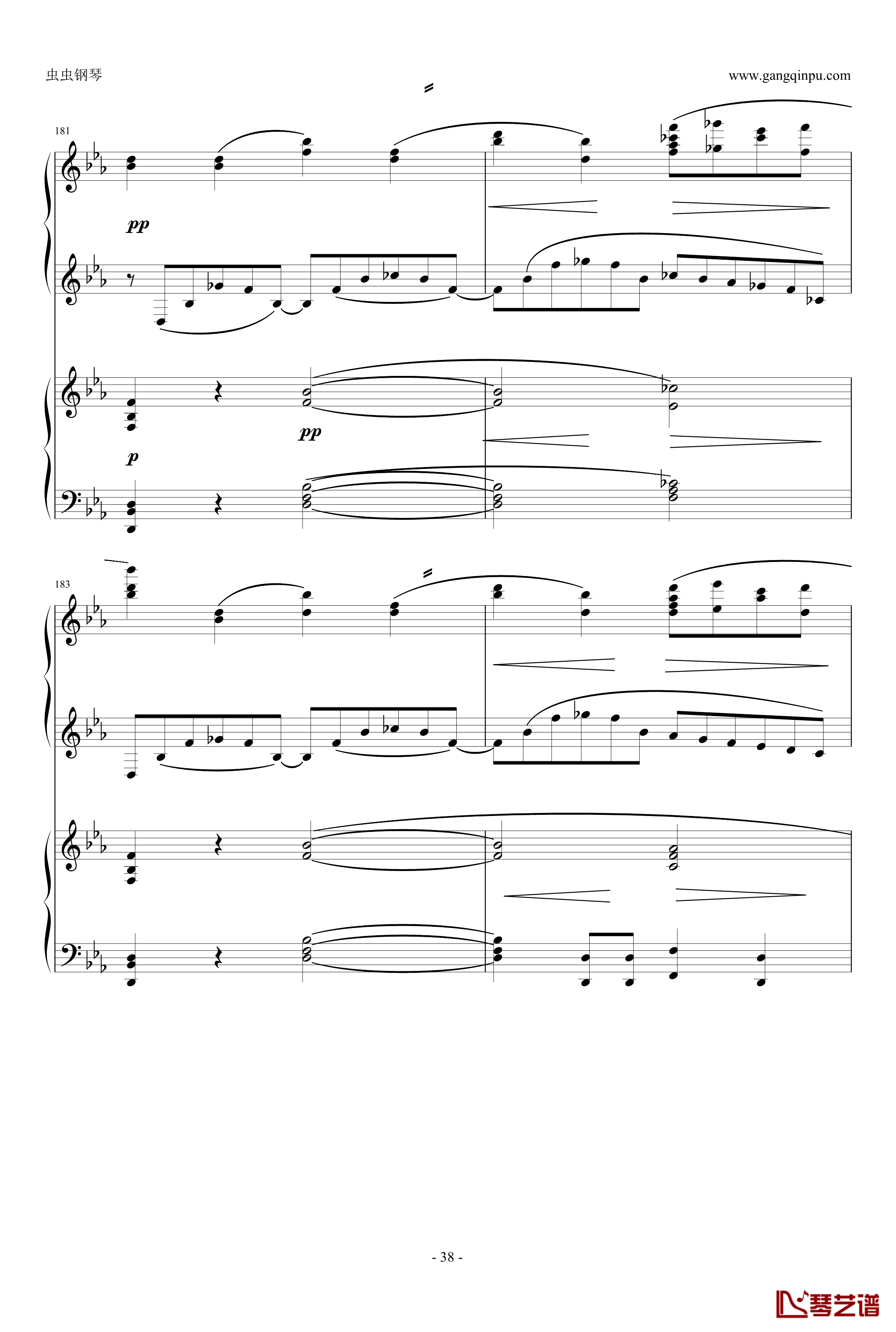 c小调第2钢琴协奏曲钢琴谱-拉赫马尼若夫38