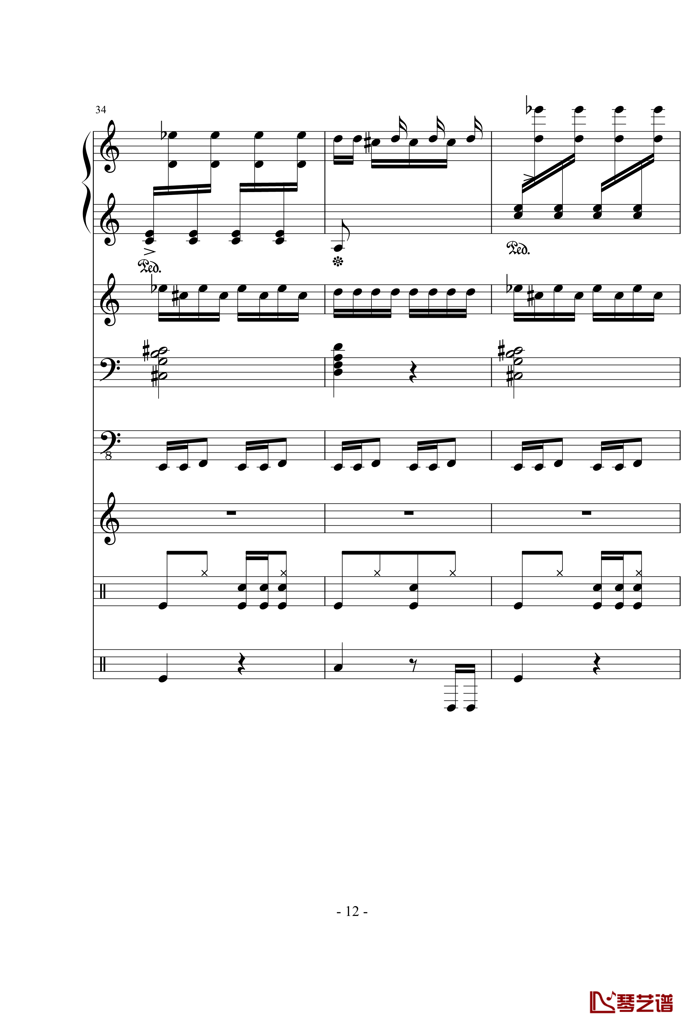 野蜂飞舞钢琴谱-里姆斯基-柯萨科夫12