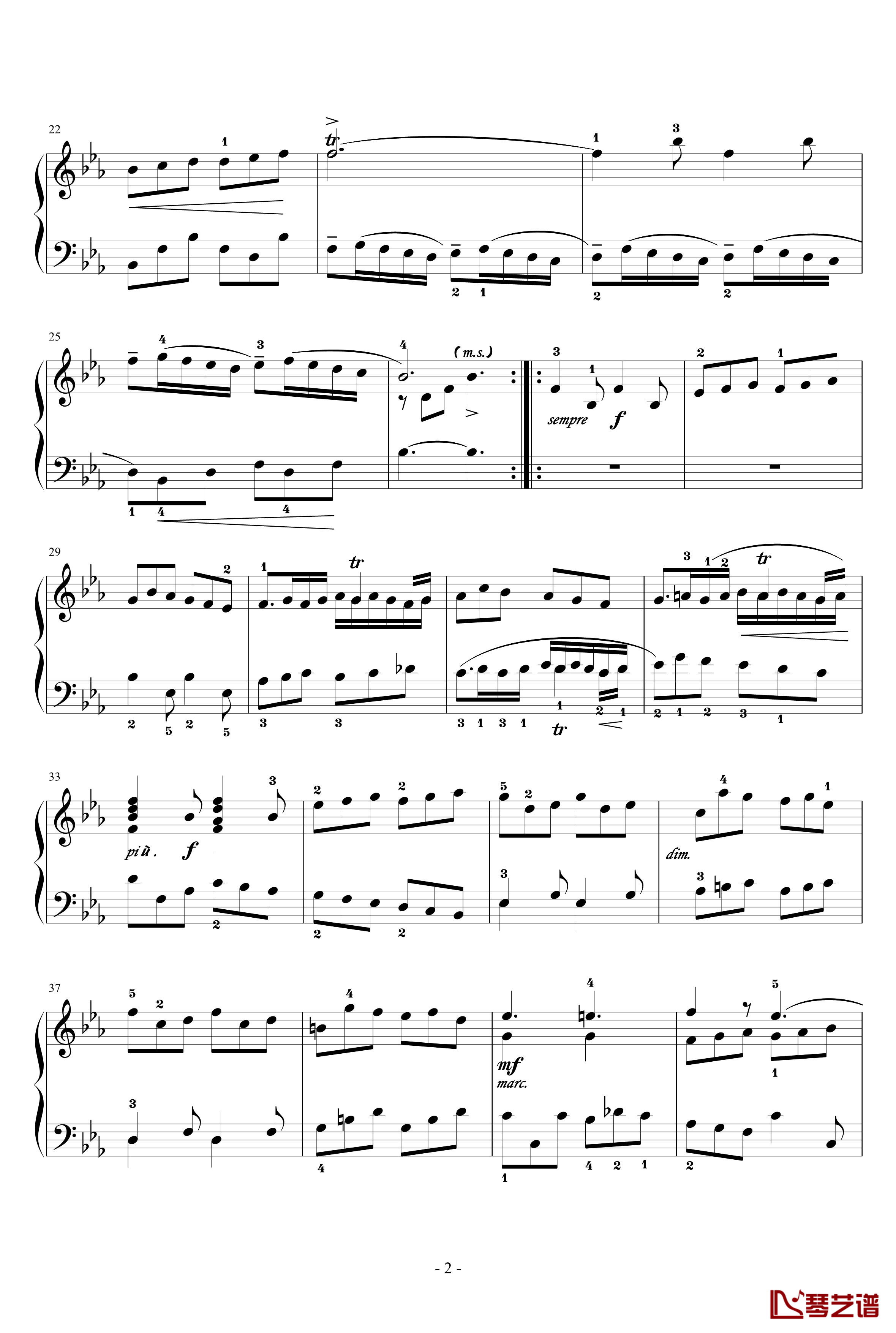 基格钢琴谱-法国组曲四 No.6-奥芬巴赫2