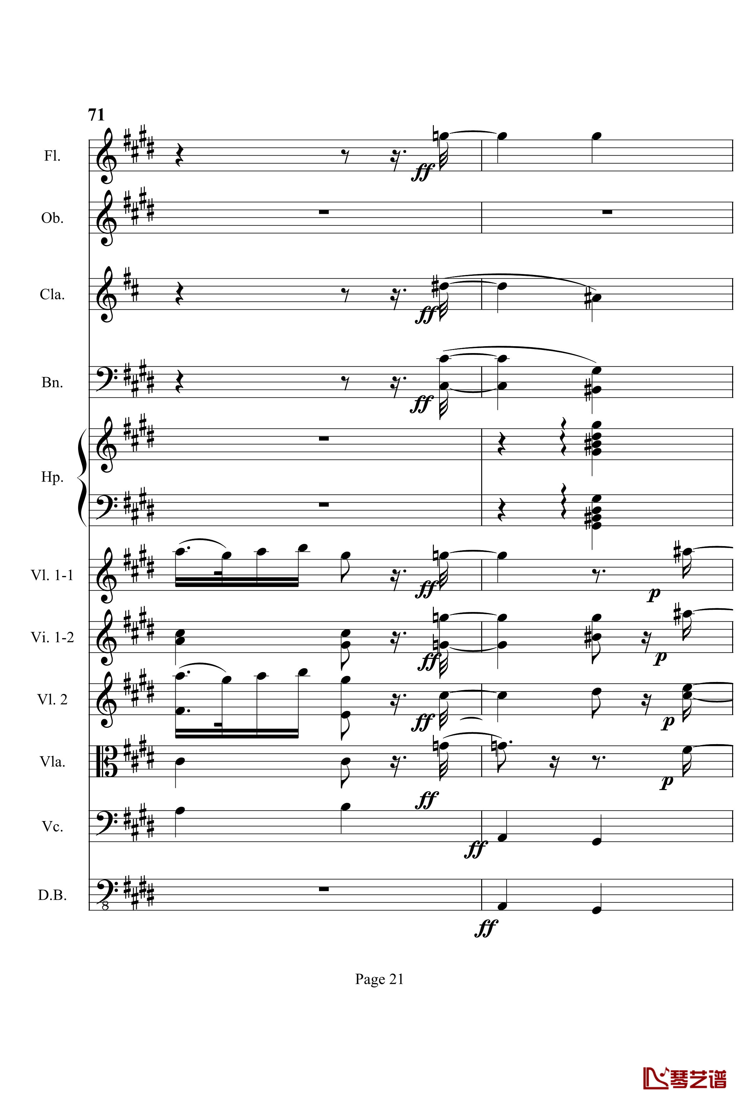 奏鸣曲之交响钢琴谱-第3首-Ⅱ-贝多芬-beethoven21